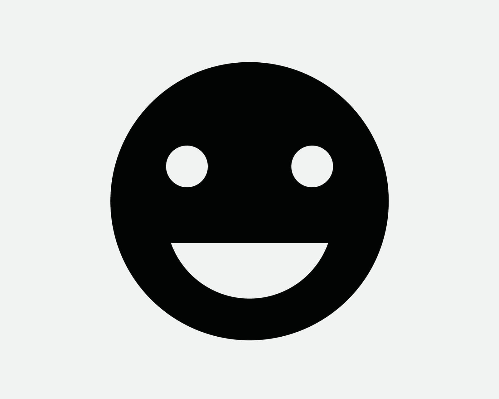 Happy Face Icon. Smile Smiley Facial Expression Emoticon Cheerful Joy Fun Glad Positive Sign Symbol Artwork Graphic Illustration Clipart Vector Cricut