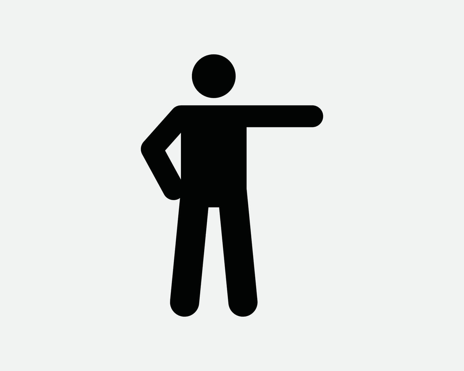 Man Pointing Right Icon by xileodesigns