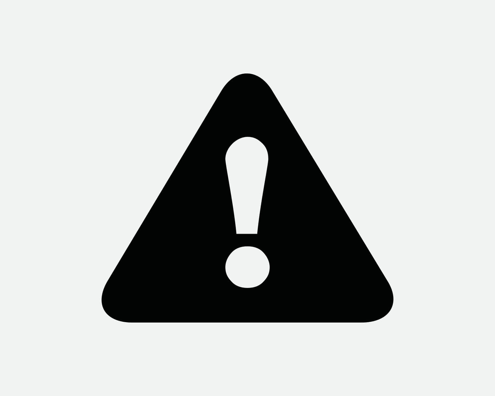 Error Icon. Triangle Caution Attention Danger Safety Security Problem Alert Symbol. Exclamation Mark Point Sign Vector Graphic Illustration Clipart