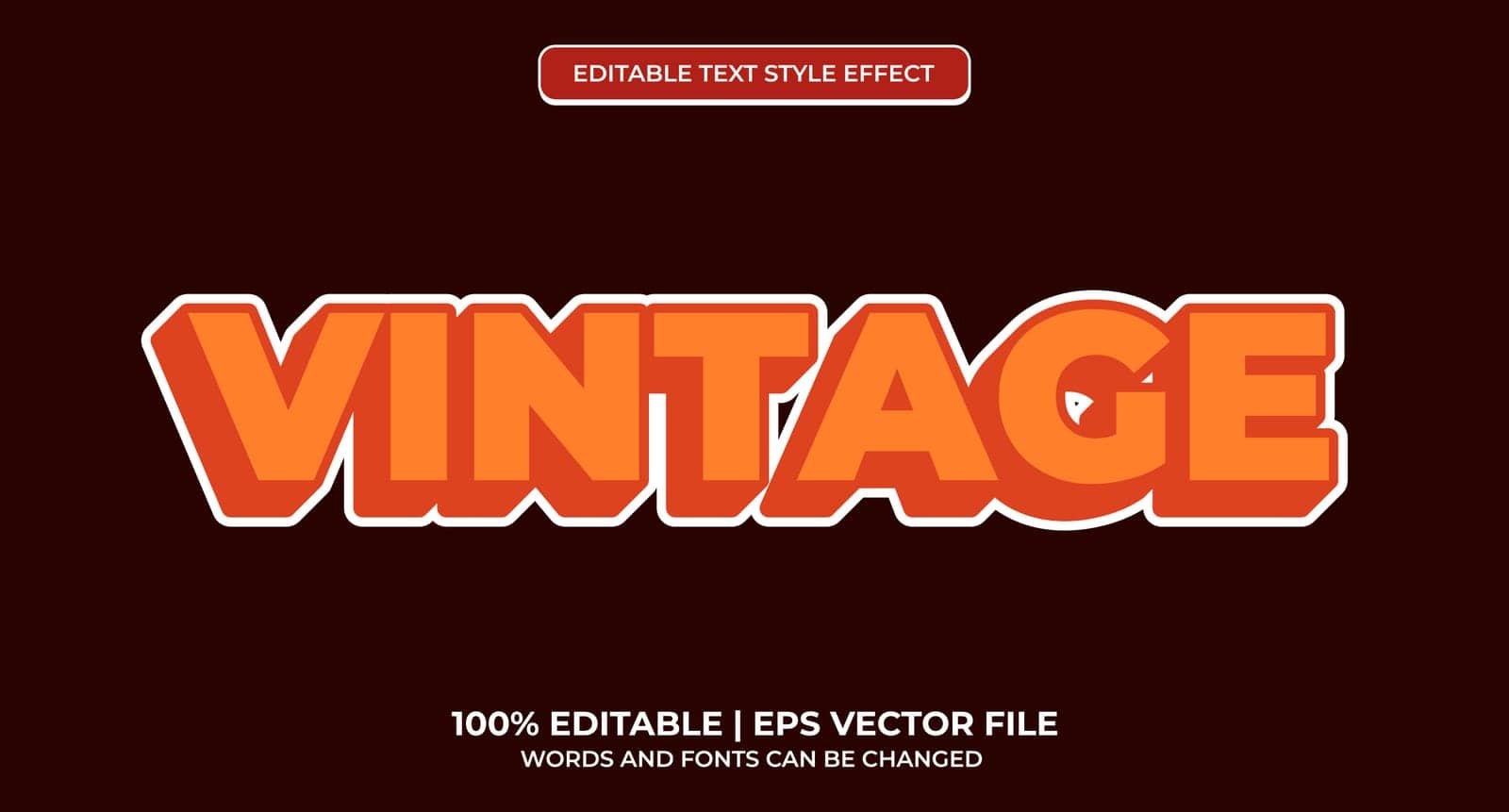 Retro, vintage text effect, editable 70s and 80s text style. Editable text effect by Aozora