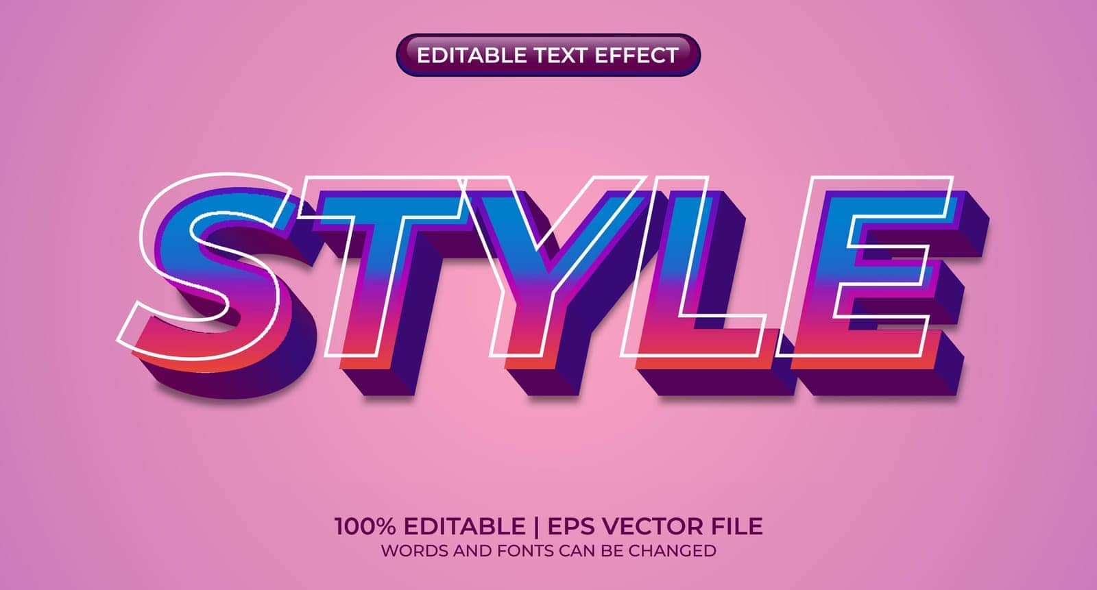 Editable text effects - Style text effects