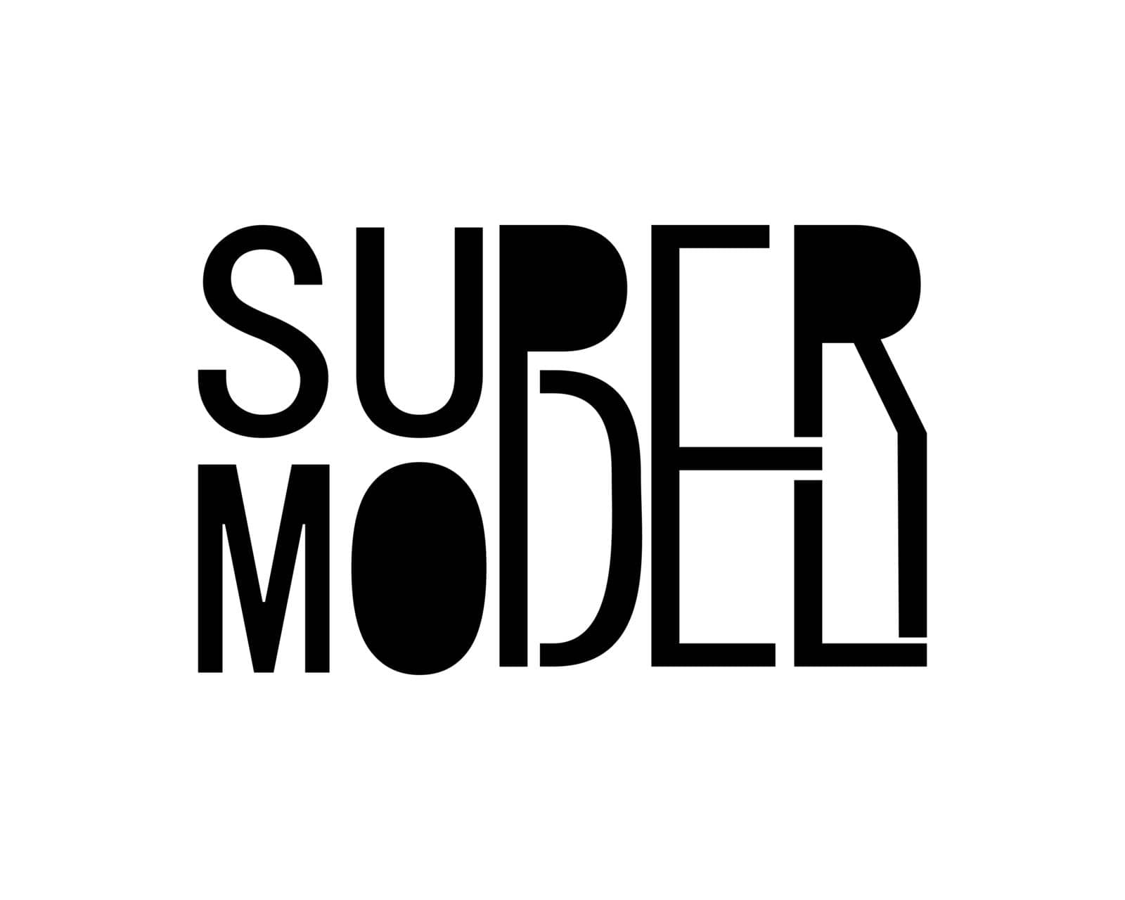 Super model lettering type design