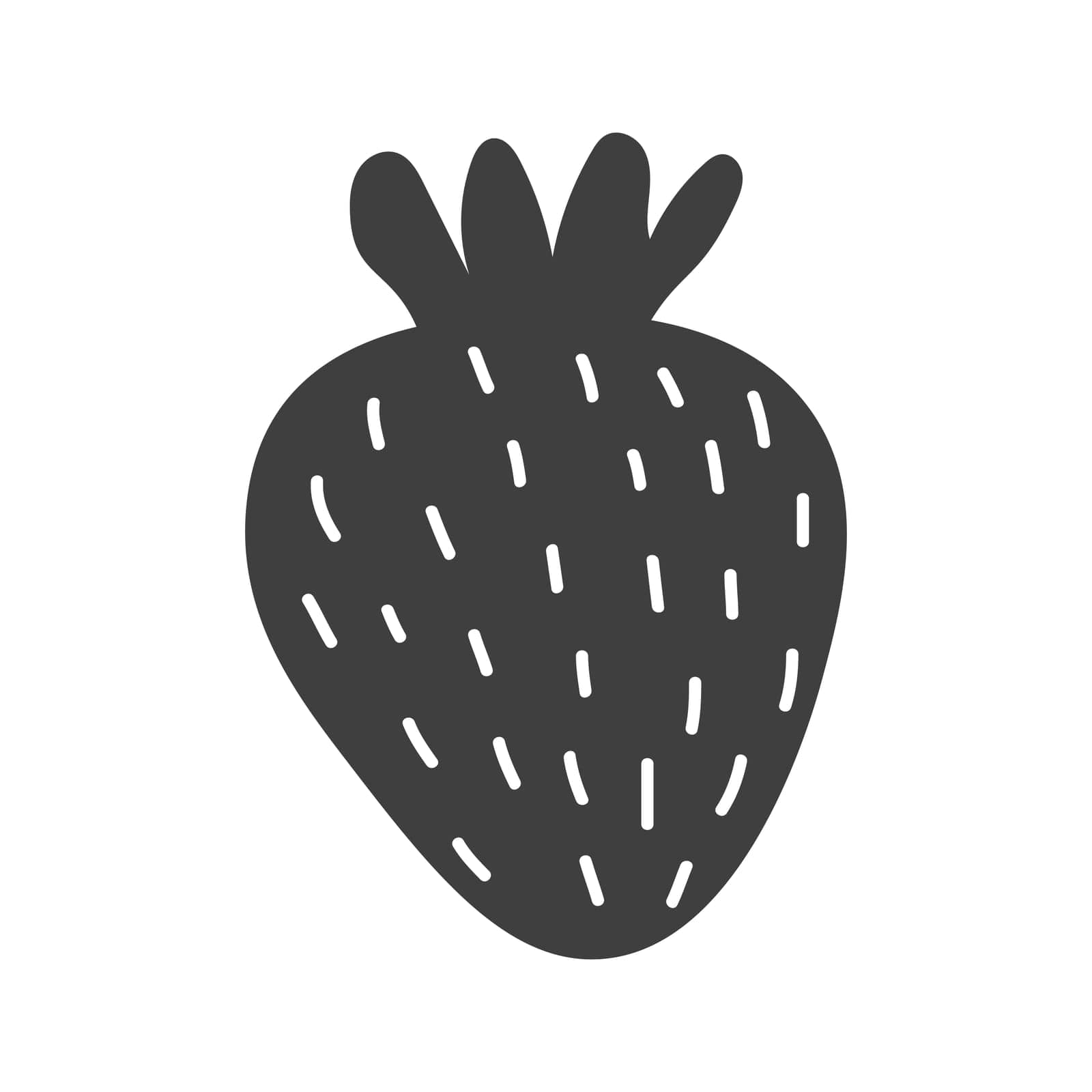 strawberries icon. food ingredient vector image. natural organic fruit and vegetarian food design element EPS by Alxyzt