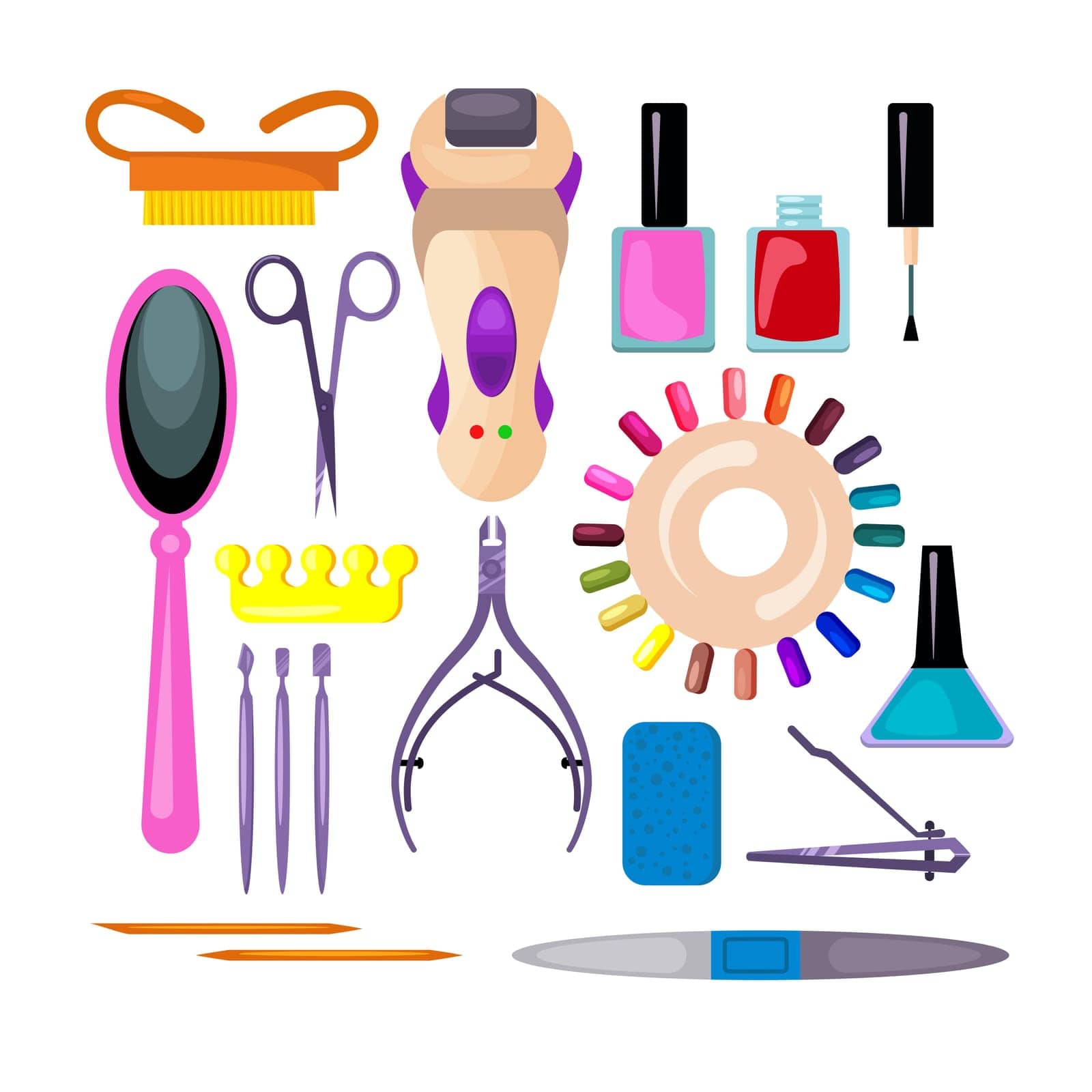 Manicure and pedicure set by pchvector