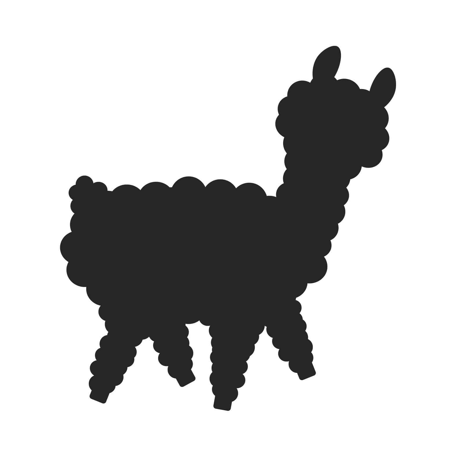 Llama Silhouette Vector. Best Llama Icon Vector Illustration