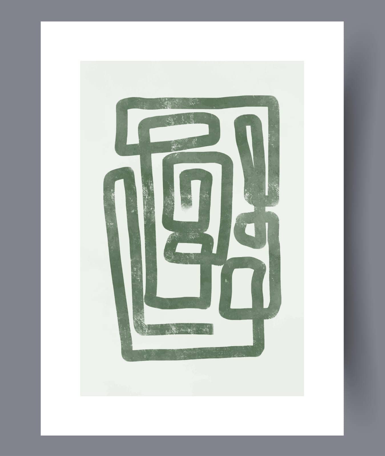 Abstract labyrinth chaotic path wall art print by aprint22com