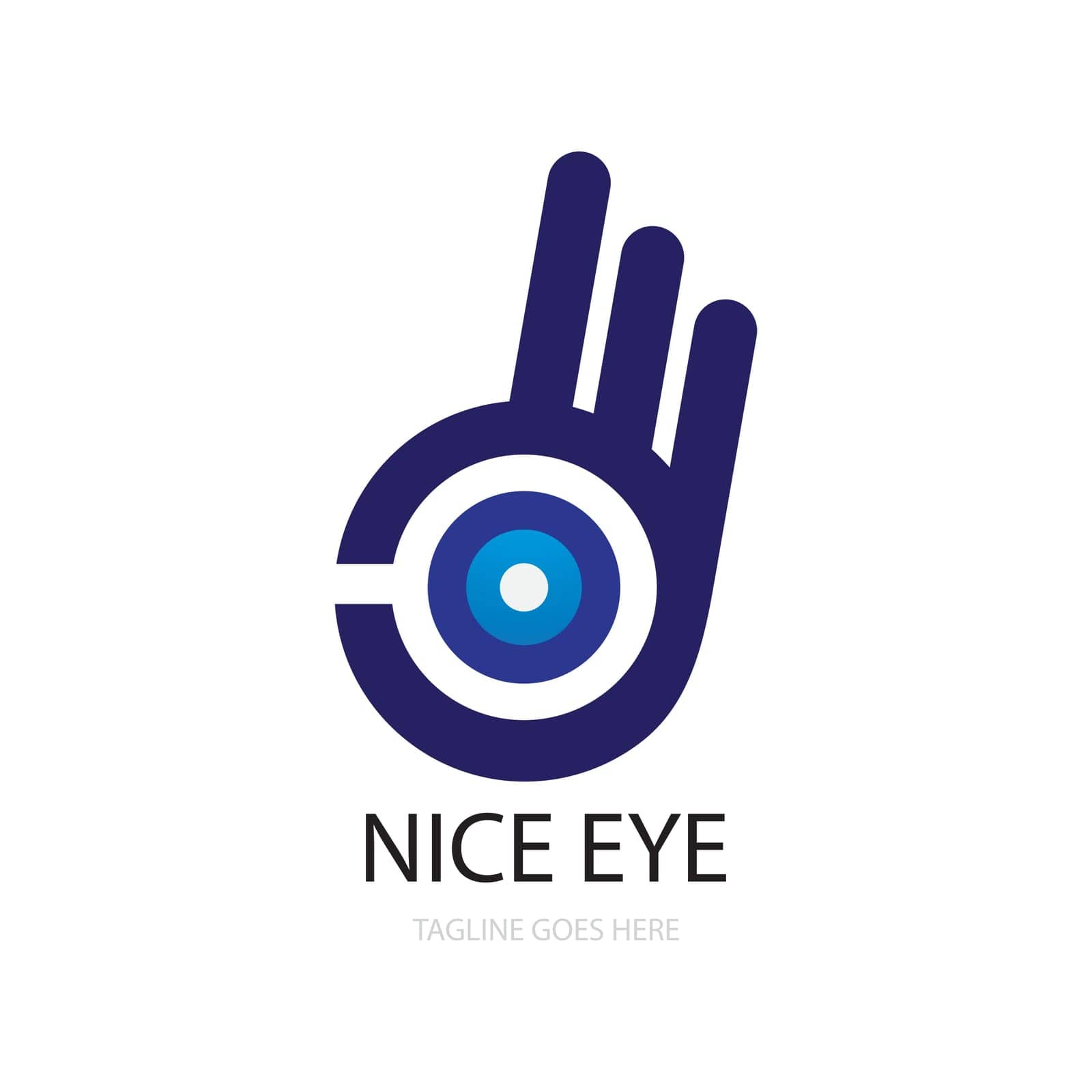 nice your eye logo vector
