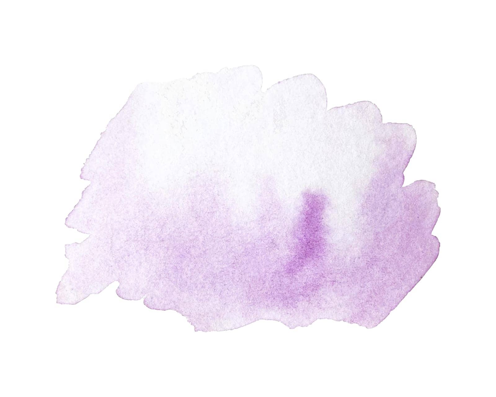 Watercolor pink violet spot texture isolated on white background. by Margo