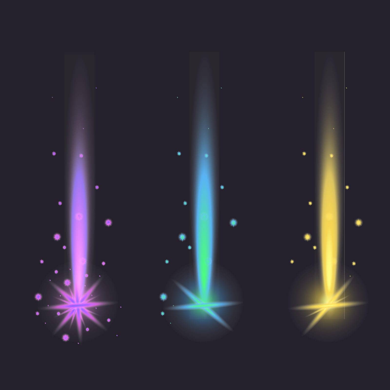 flashes of light white glitter explosion futage vector purple blue green yellow  blue yellow 