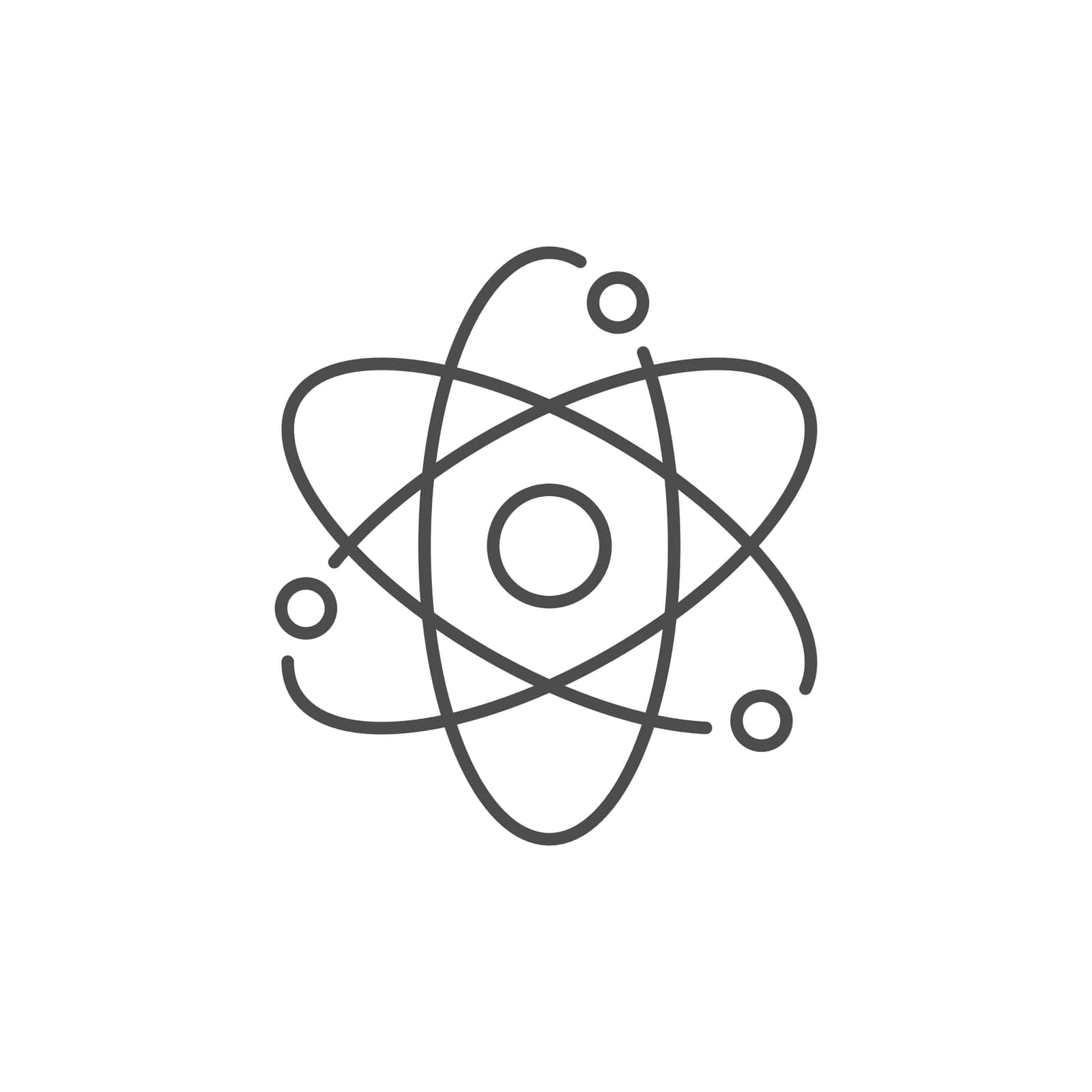 Atom related vector linear icon by smoki