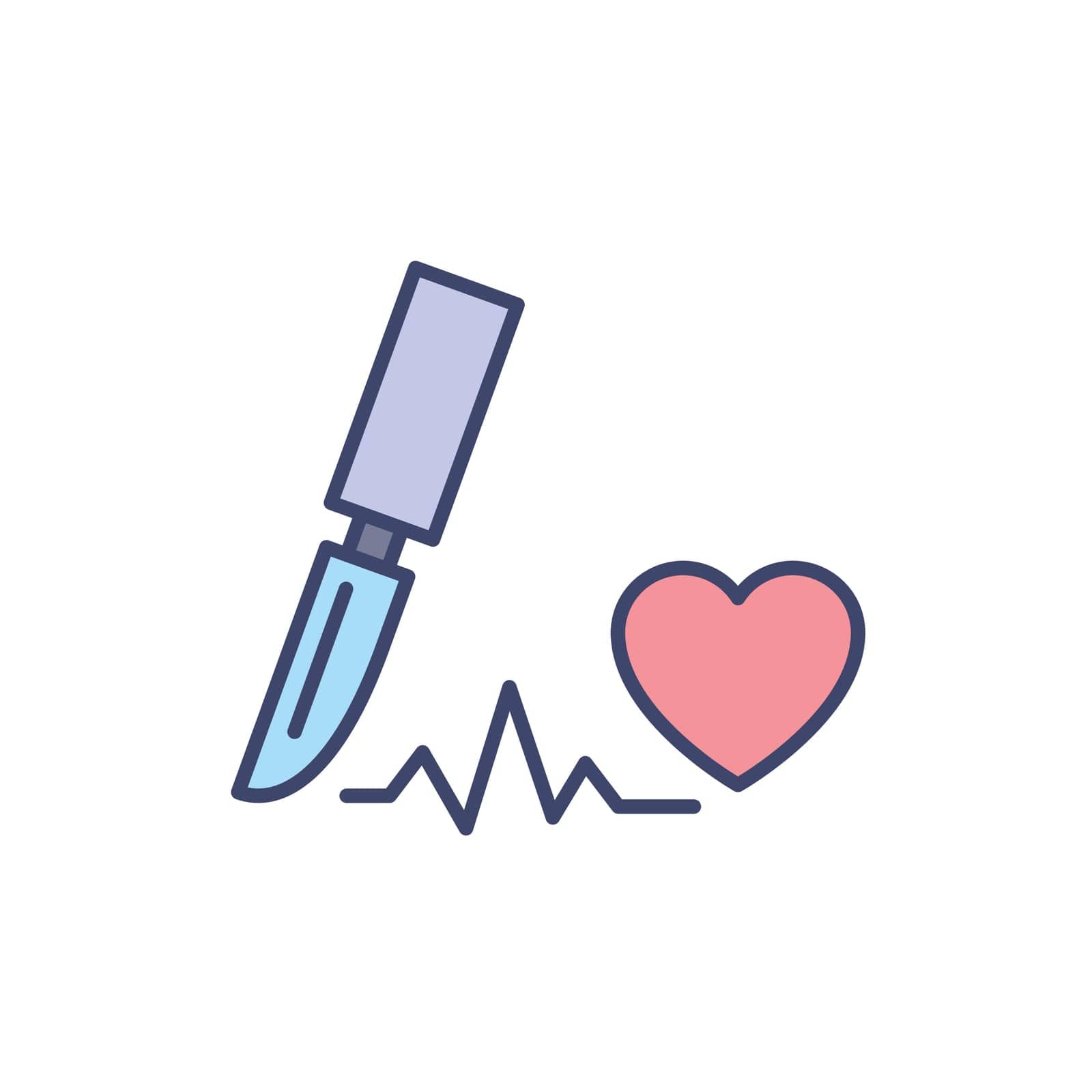 Cardio Surgery related vector icon. by smoki