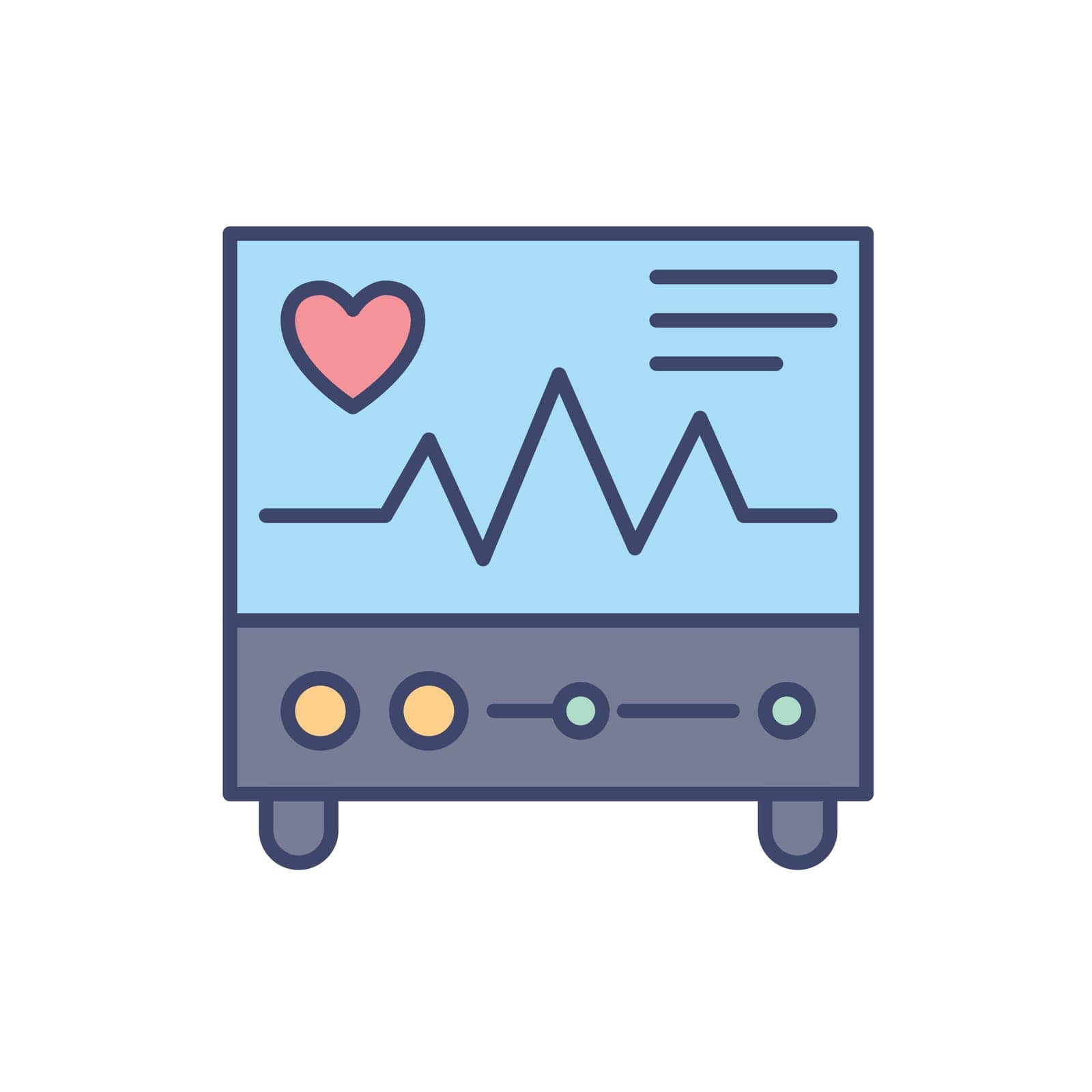Electrocardiogram related vector icon. by smoki