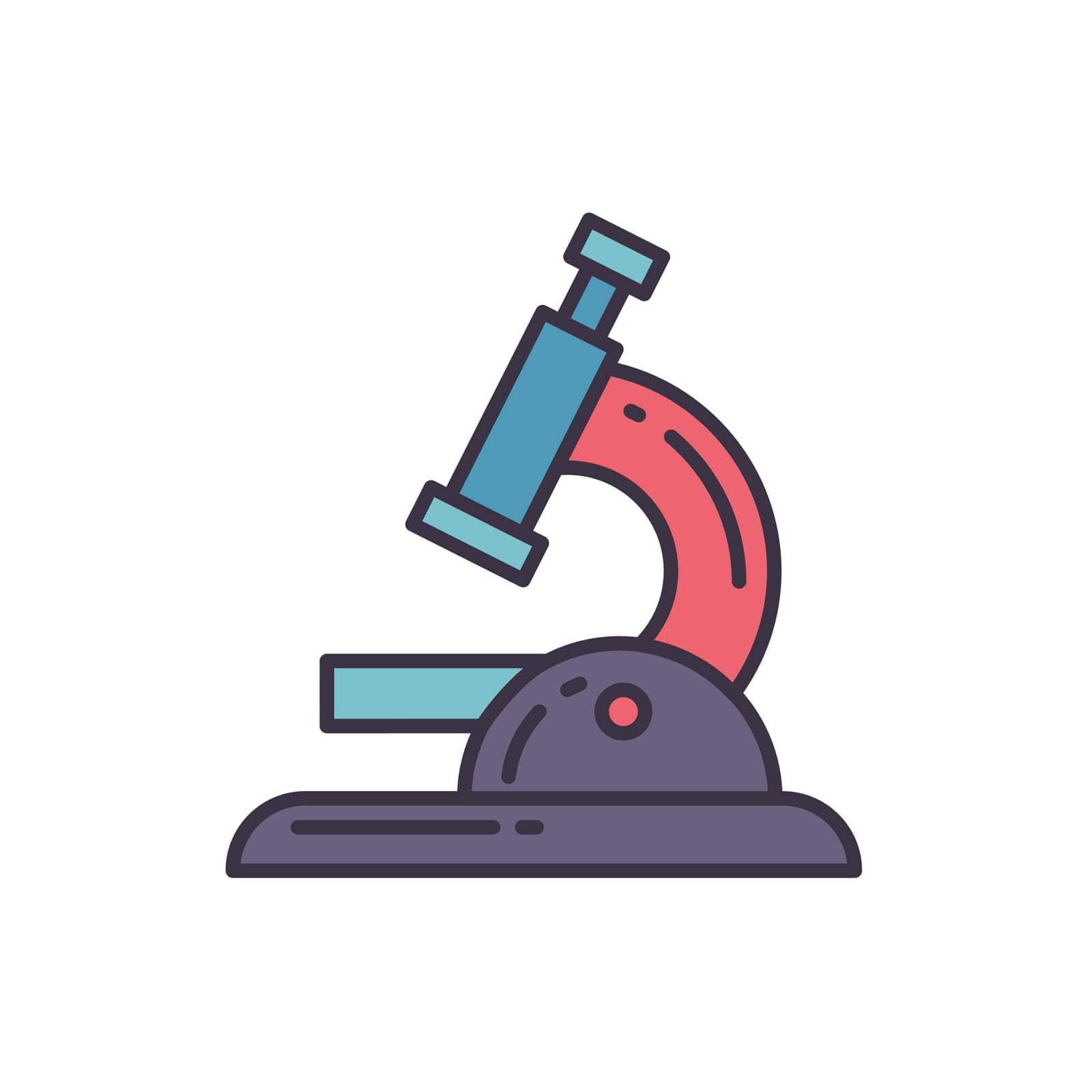 Microscope related vector icon. by smoki
