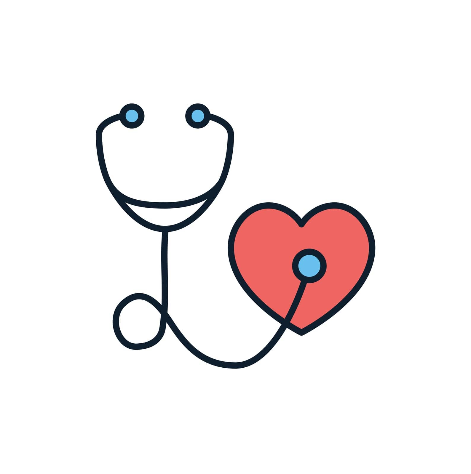 Stethoscope related vector icon. by smoki