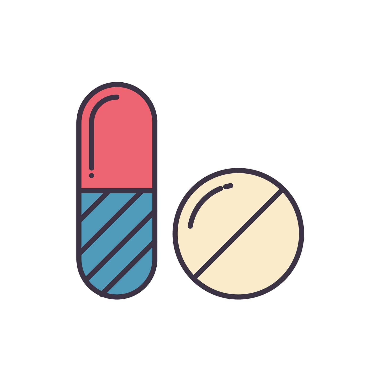 Pills related vector icon. by smoki