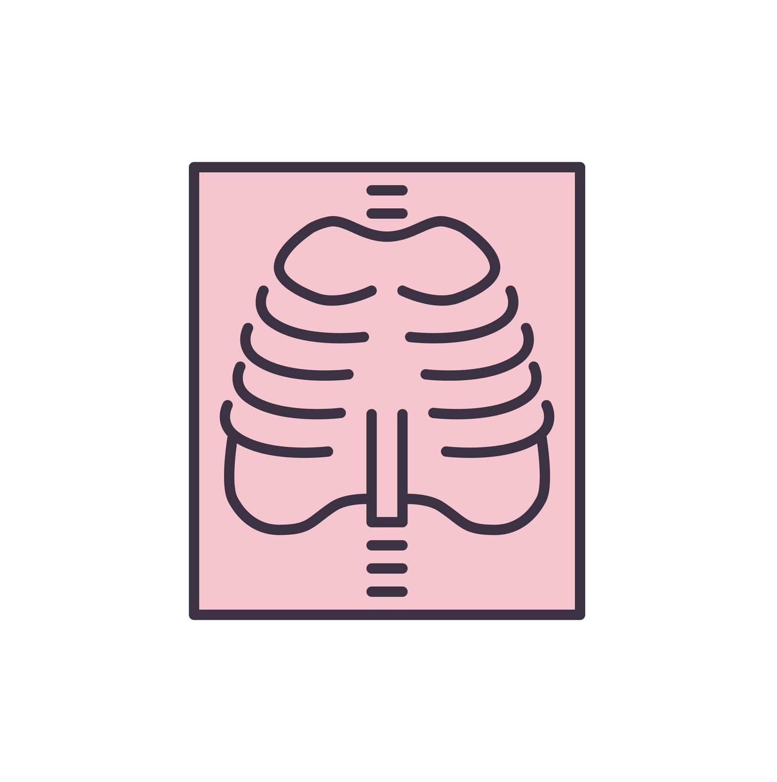 X-ray related vector icon. by smoki