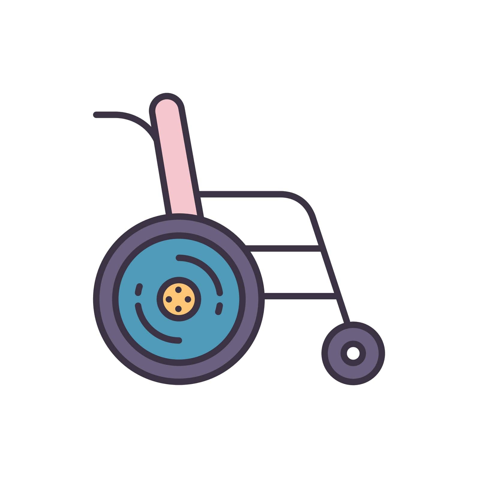 Wheelchair related vector icon. by smoki