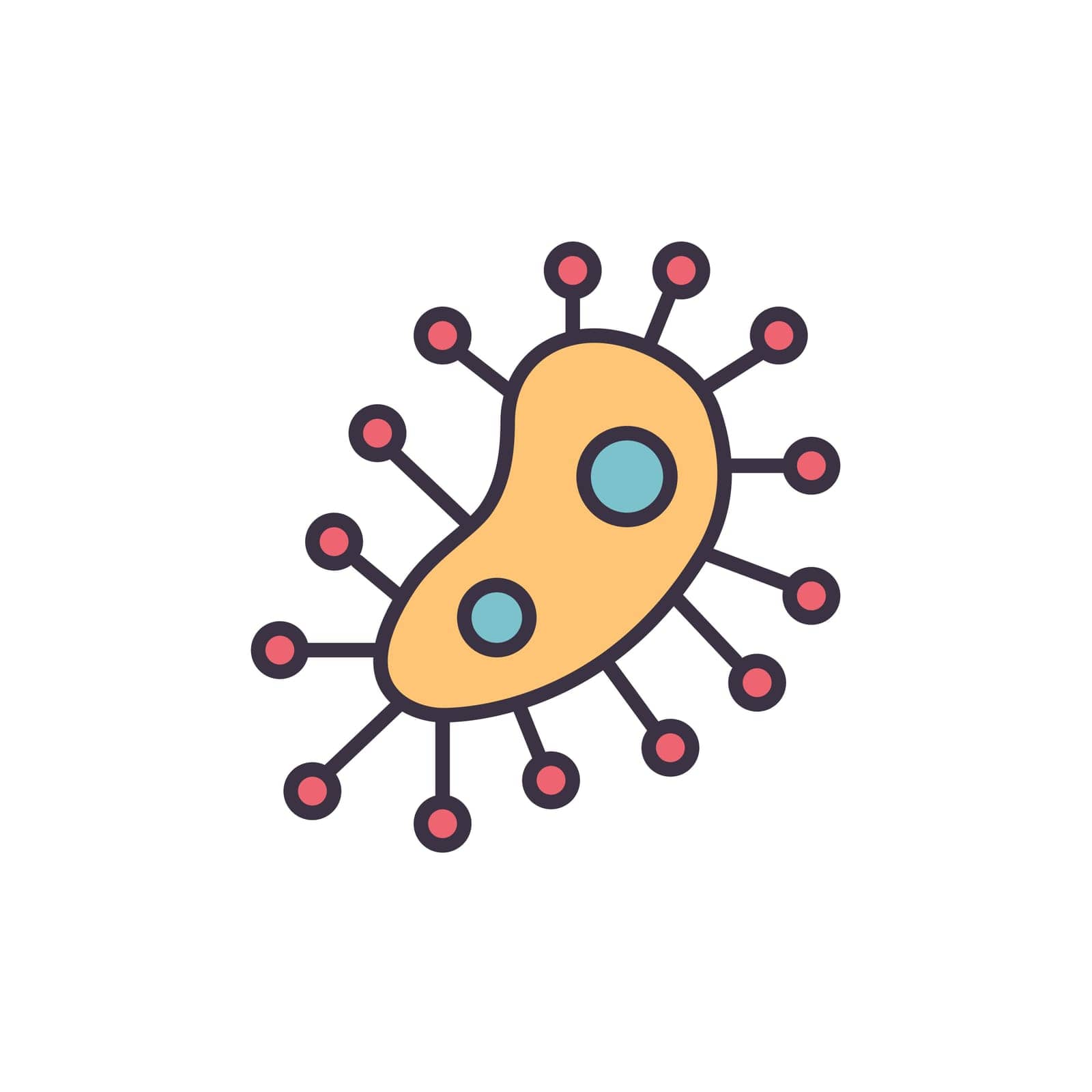 Microbe related vector icon. by smoki