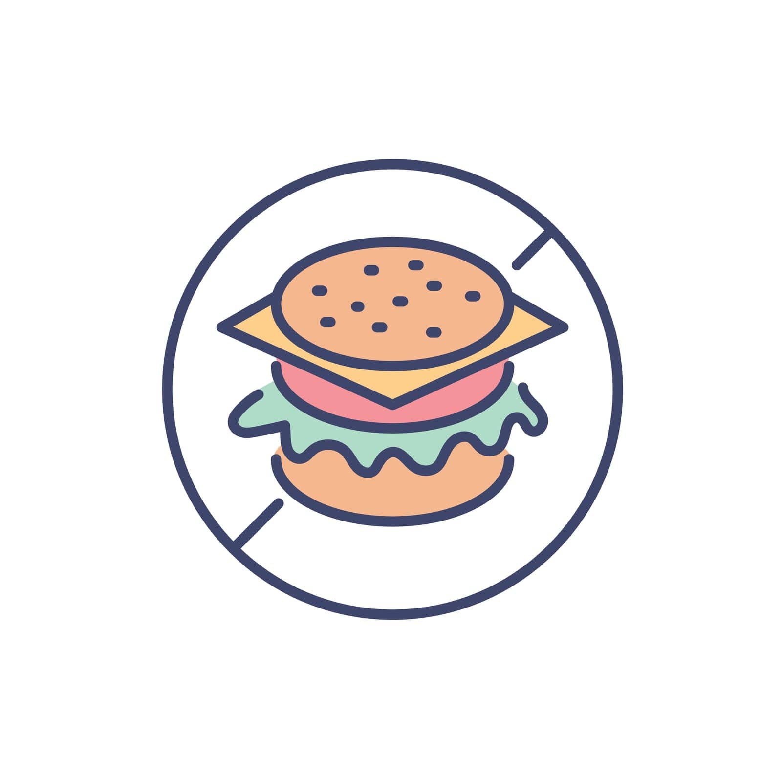 No Fast Food related vector icon. by smoki