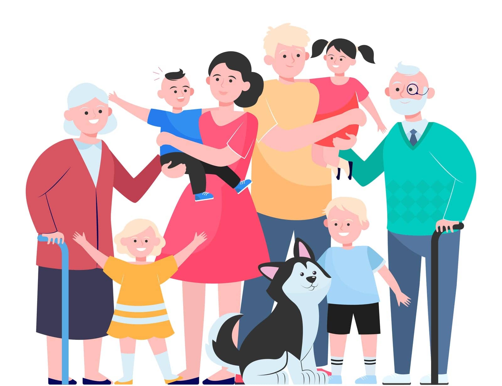 Big family concept by pchvector