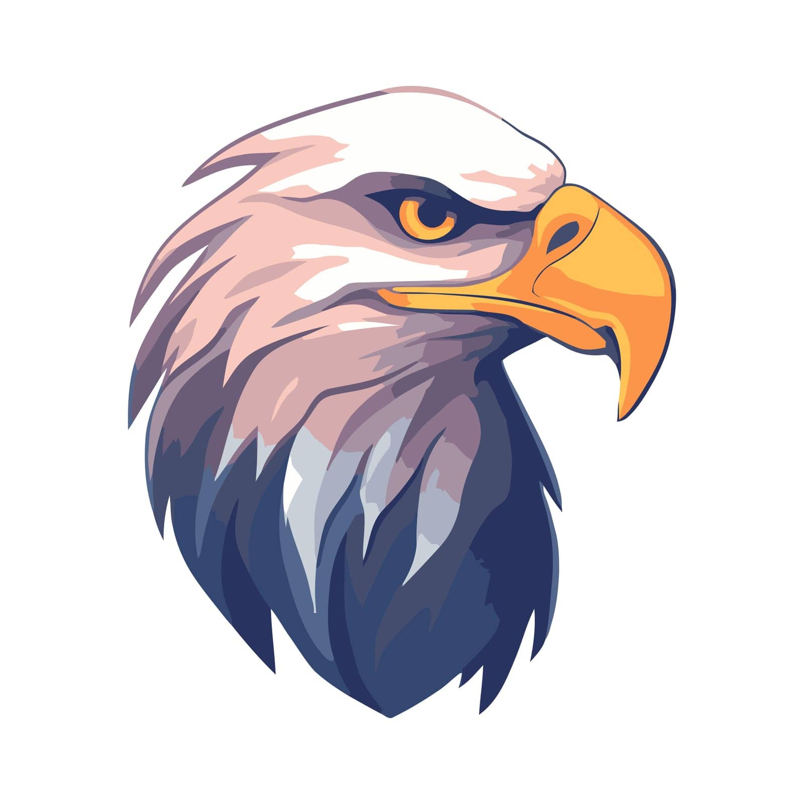 Eagle logo design. Abstract eagle head. Cute eagle emblem. by Chekman