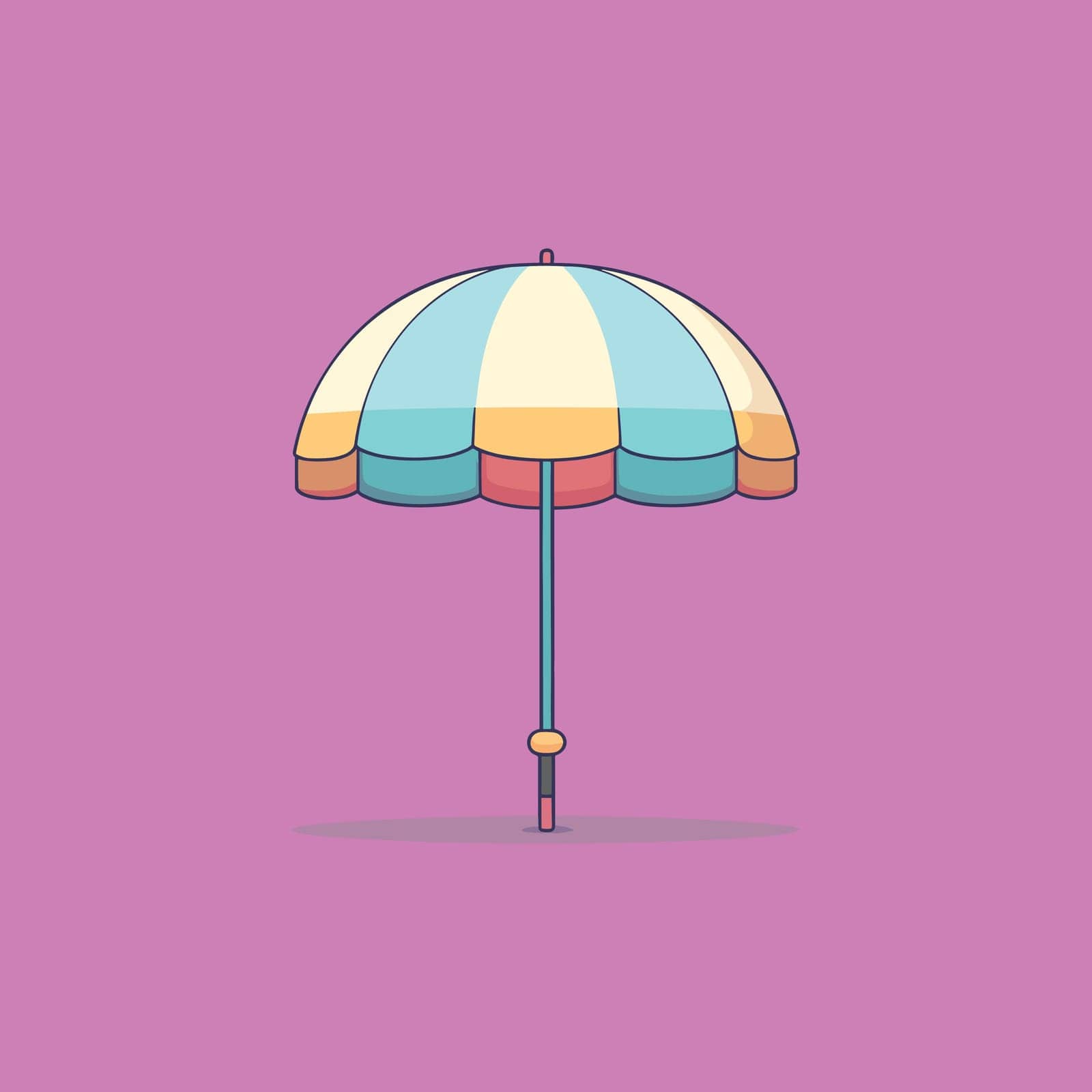 Cute umbrella kawaii character vector