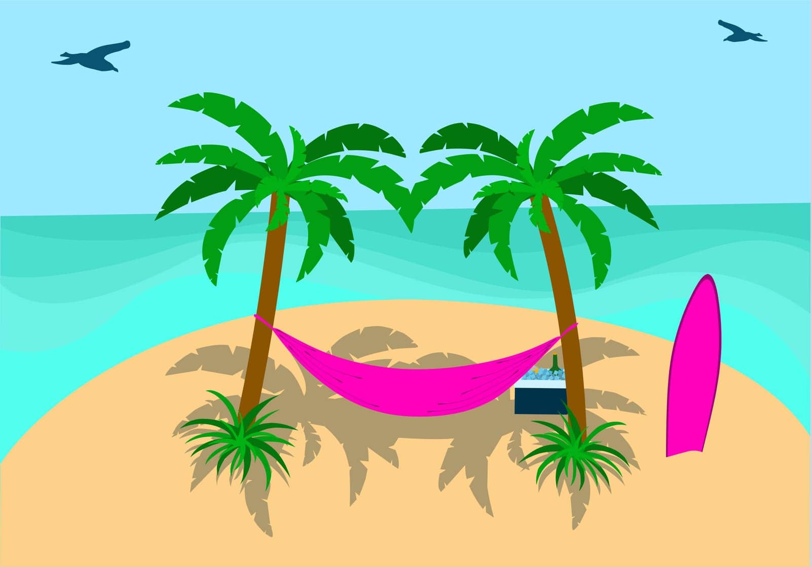 hammock on the beach for serfer by Yavorska
