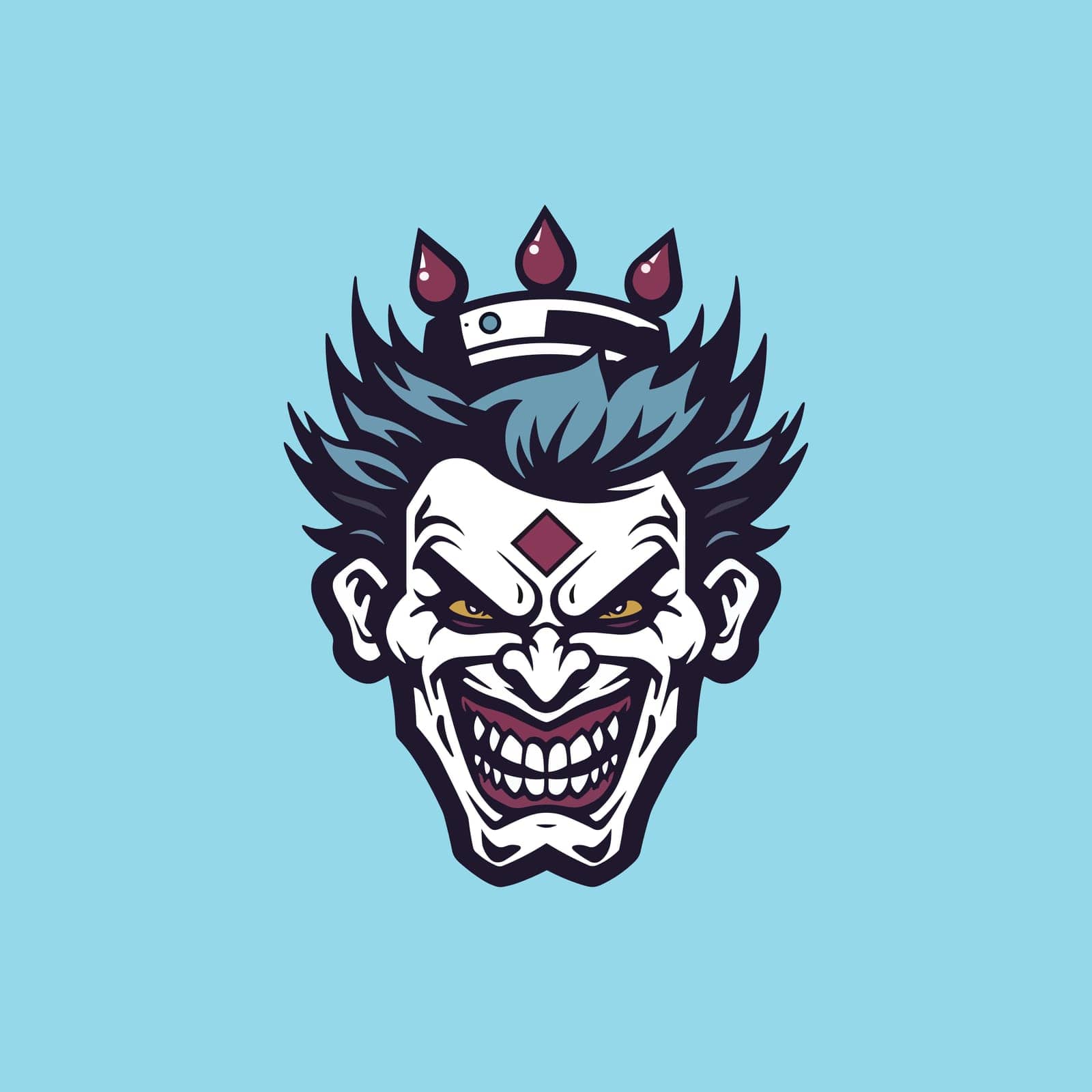joker wear crown vector illustration by Vinhsino