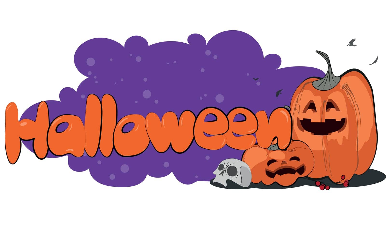 Happy Halloween banner or party invitation by milastokerpro