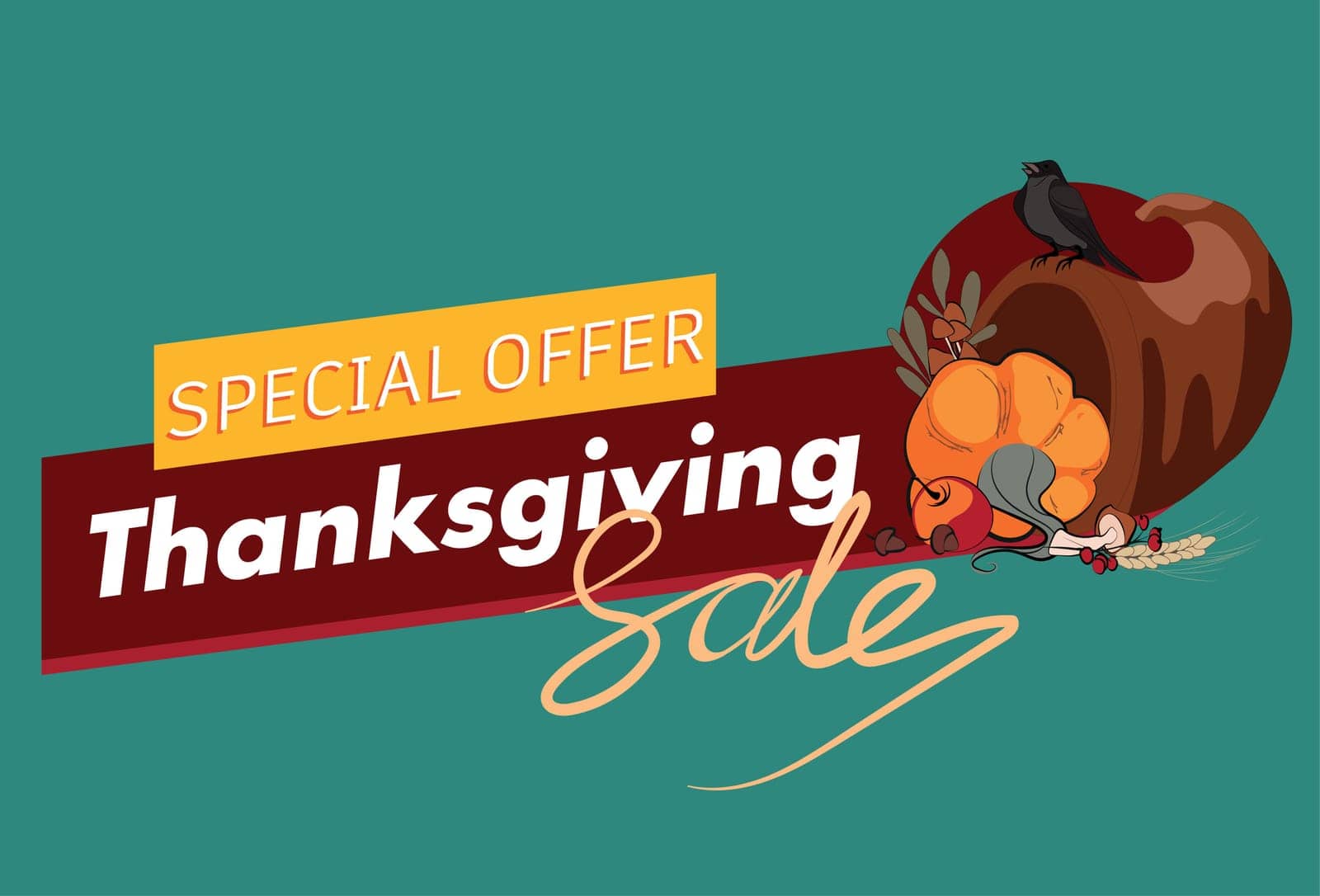 Thanksgiving holiday design template for websites by milastokerpro