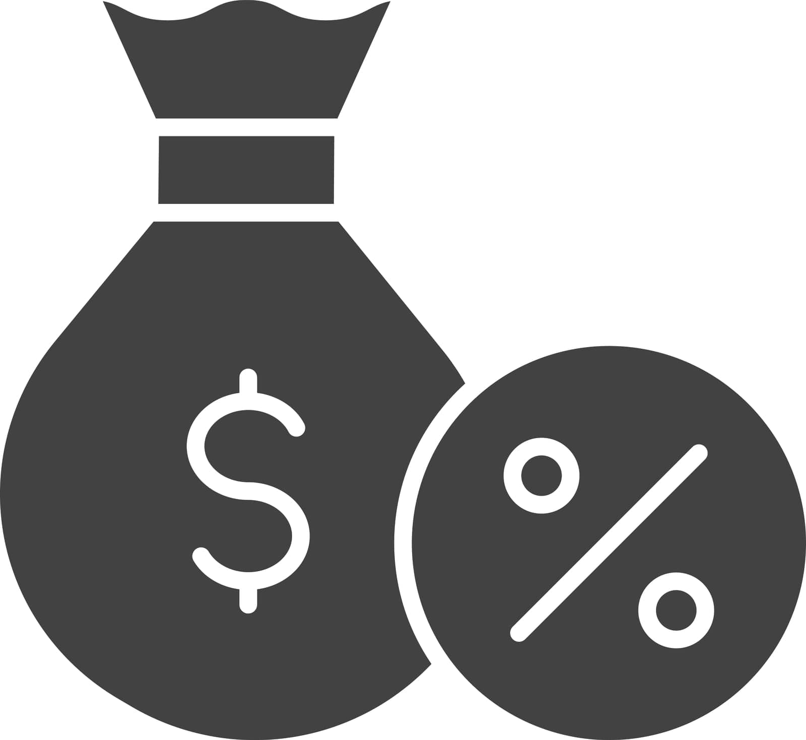 Interest Rate icon vector image. by ICONBUNNY
