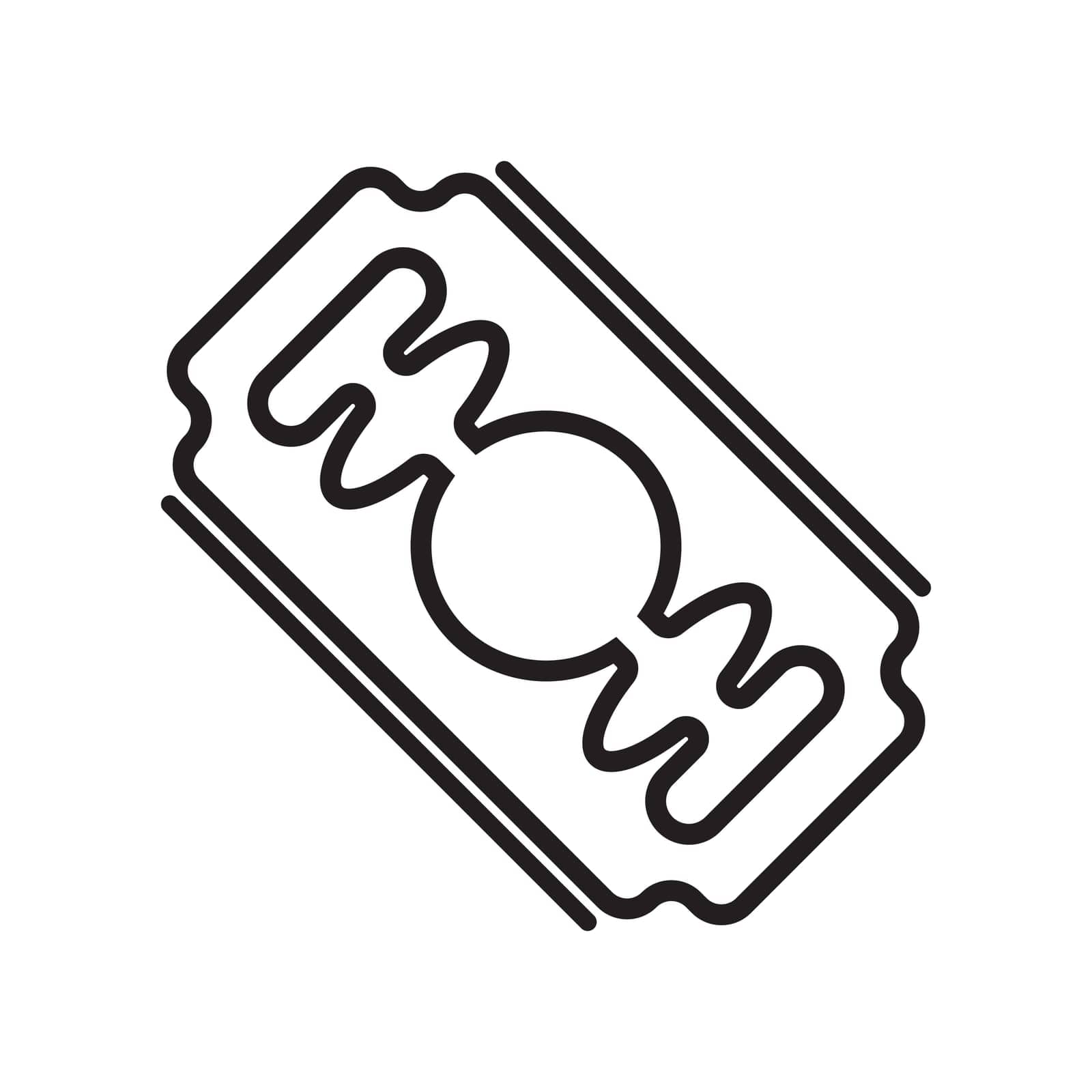 razor icon vector illustration simple logo design