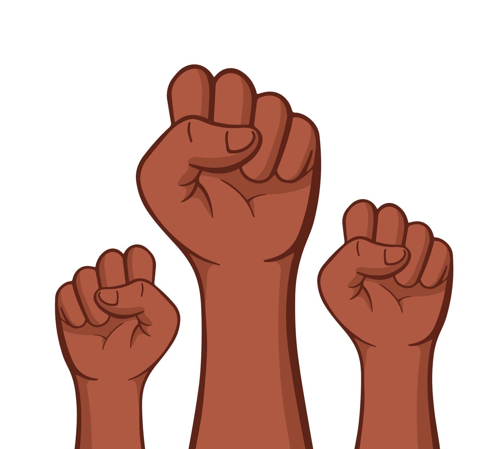 Black History Month. African American History arm fist vector illustration. by Anny_Sketches