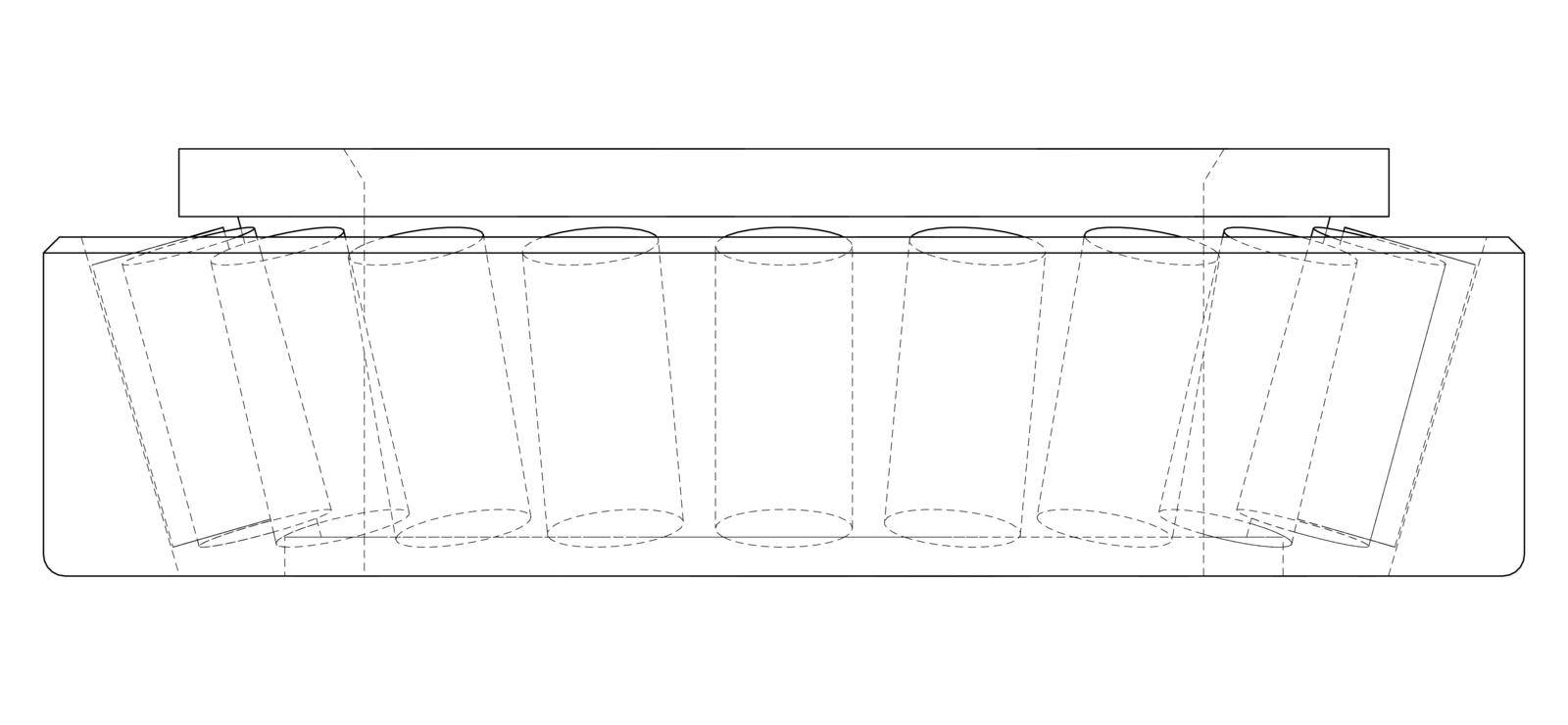 Roller bearing. Vector rendering of 3d. Wire-frame style. The layers of visible and invisible lines are separated