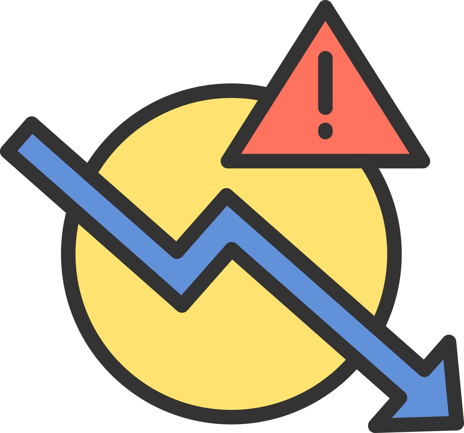 Crisis icon vector image. Suitable for mobile application web application and print media.