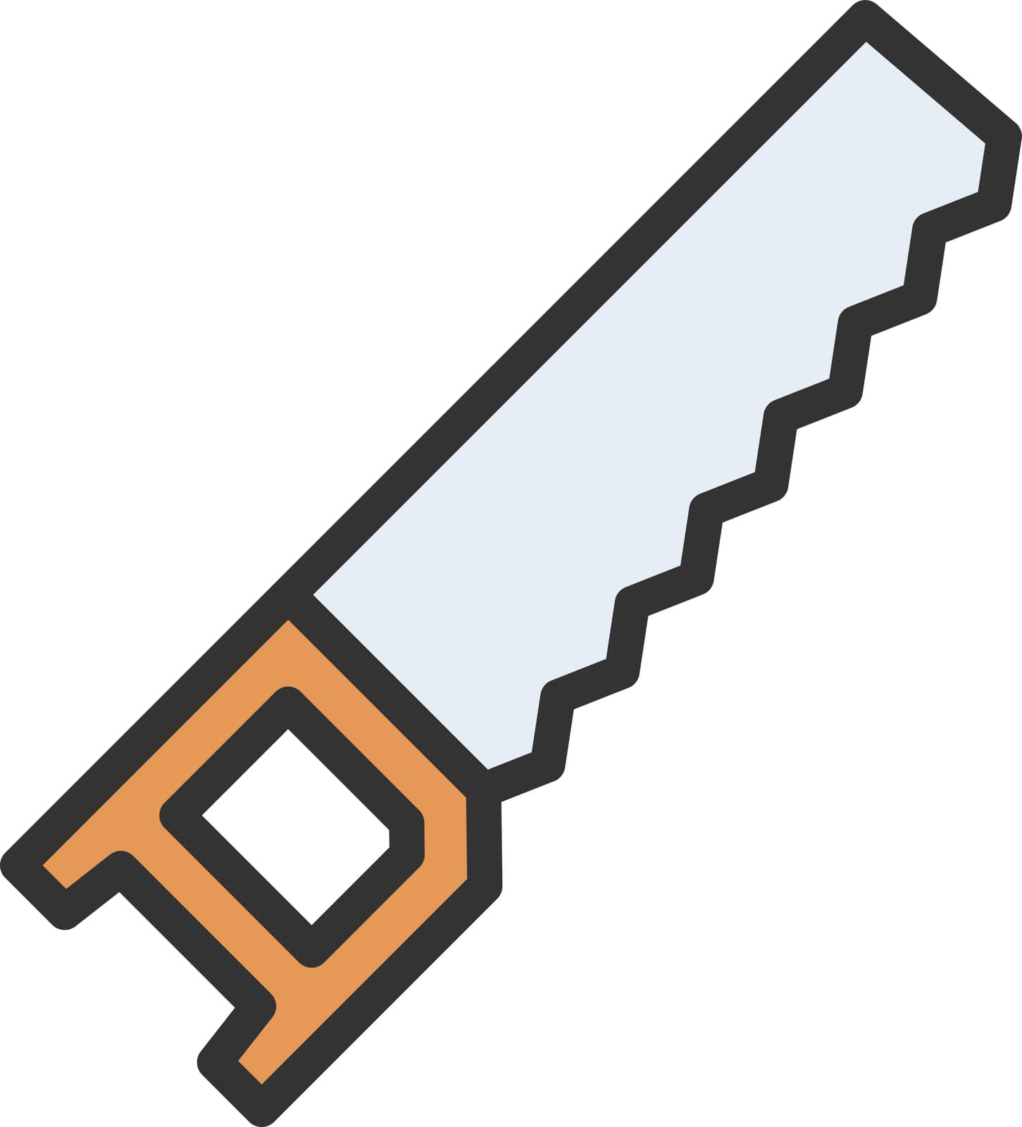 Handsaw icon vector image. Suitable for mobile application web application and print media.