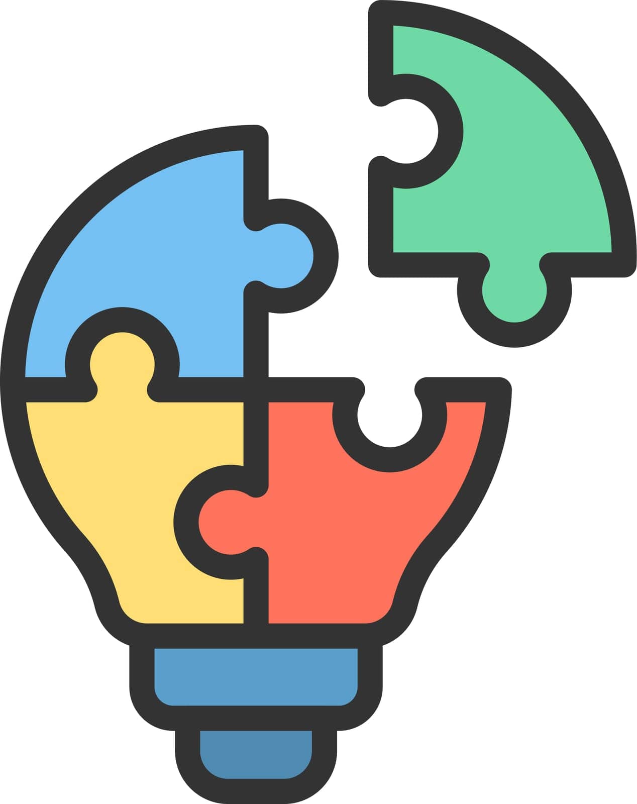 Problem Solving icon vector image. by ICONBUNNY