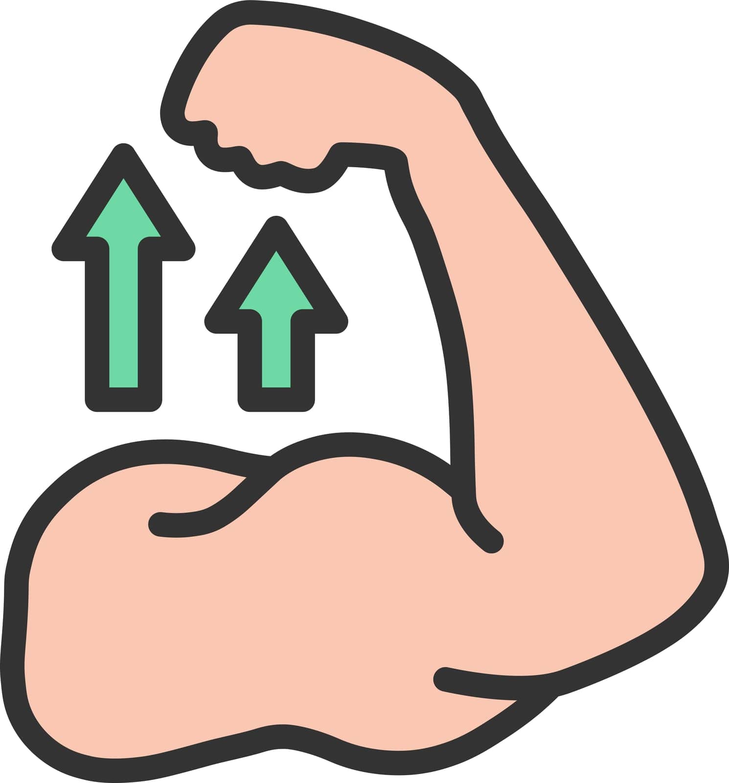 Strong icon vector image. by ICONBUNNY