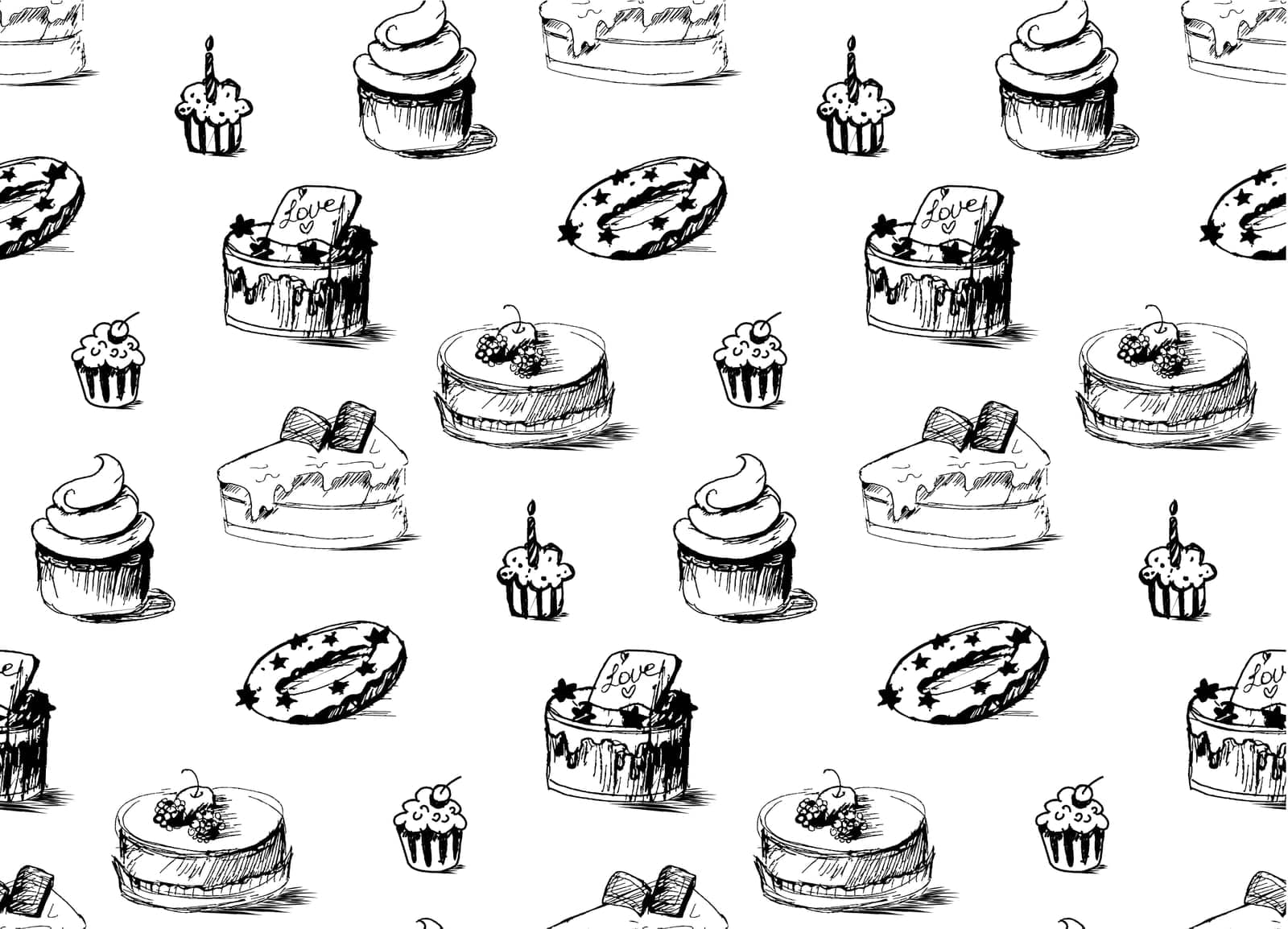 Tasty Cakes Seamless Pattern by barsrsind