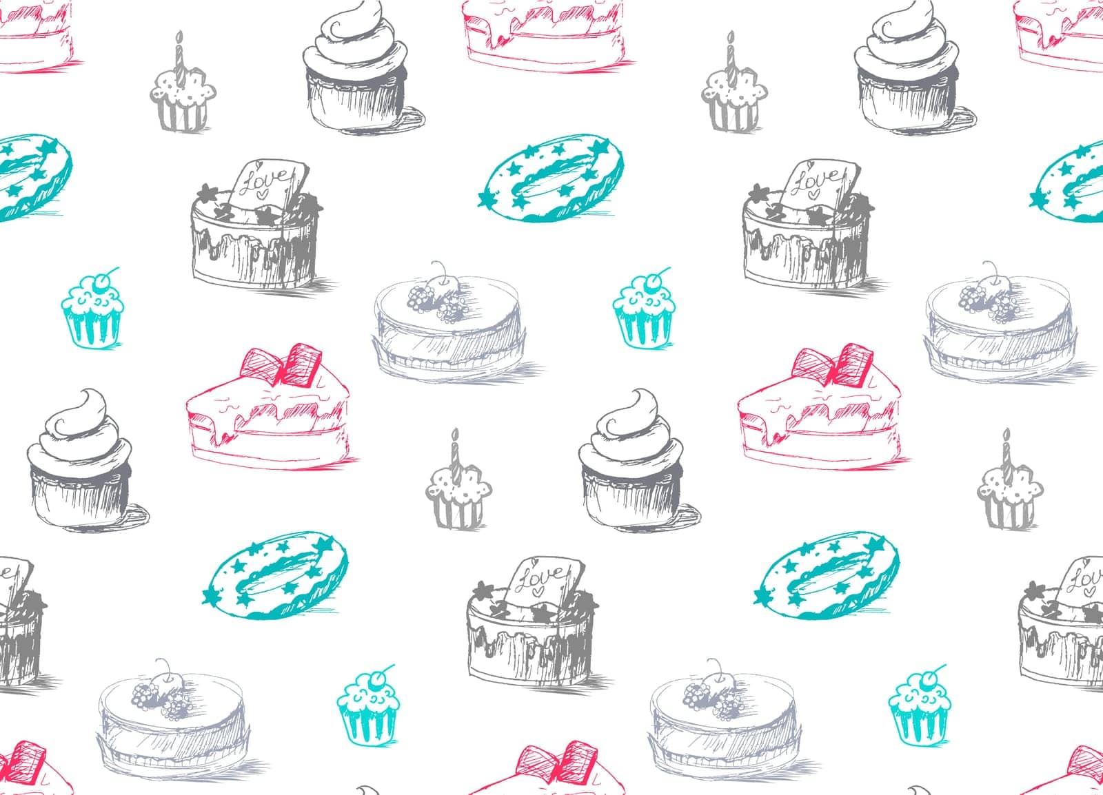 Tasty Cakes Seamless Pattern by barsrsind