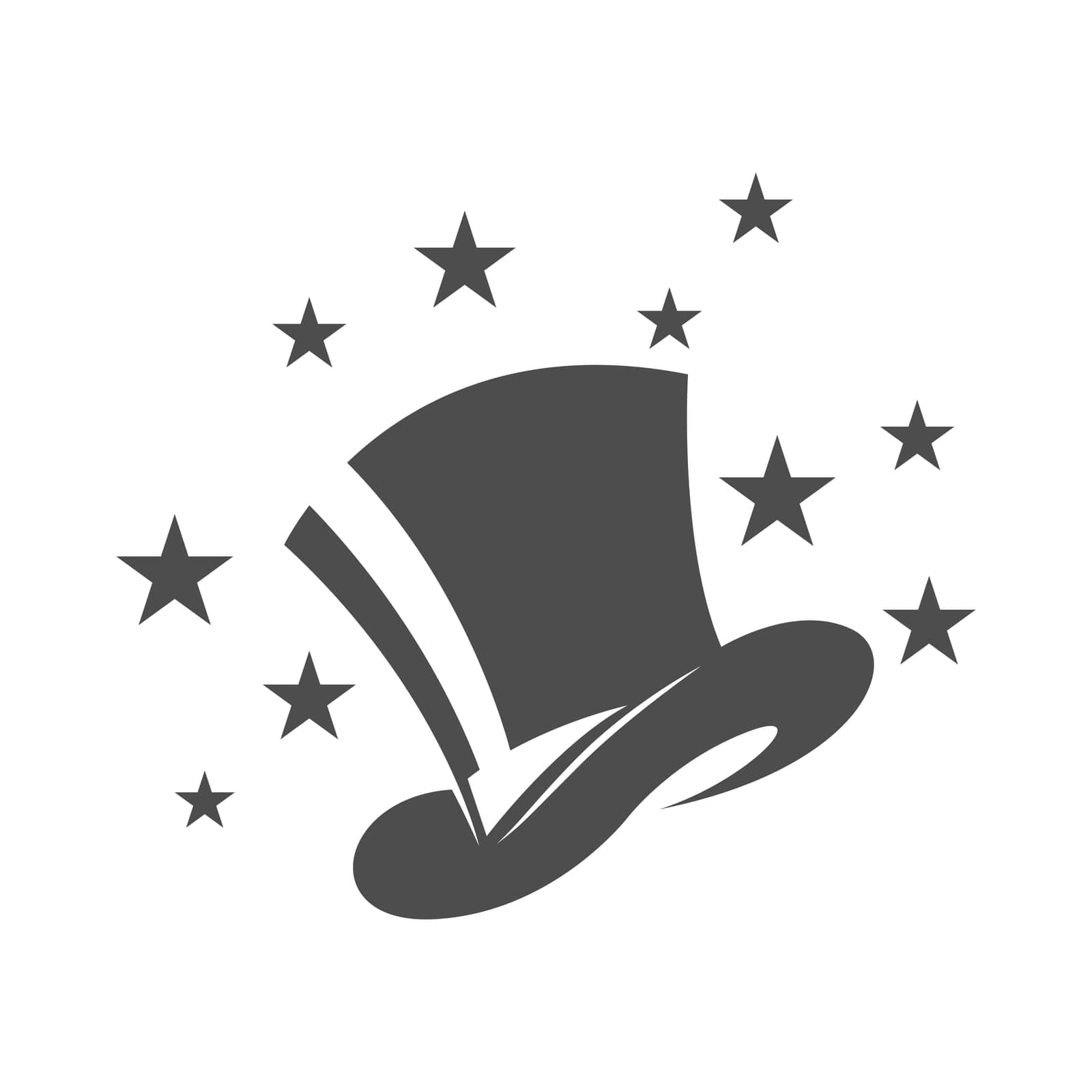 Magician and magician hat icon logo design by siti