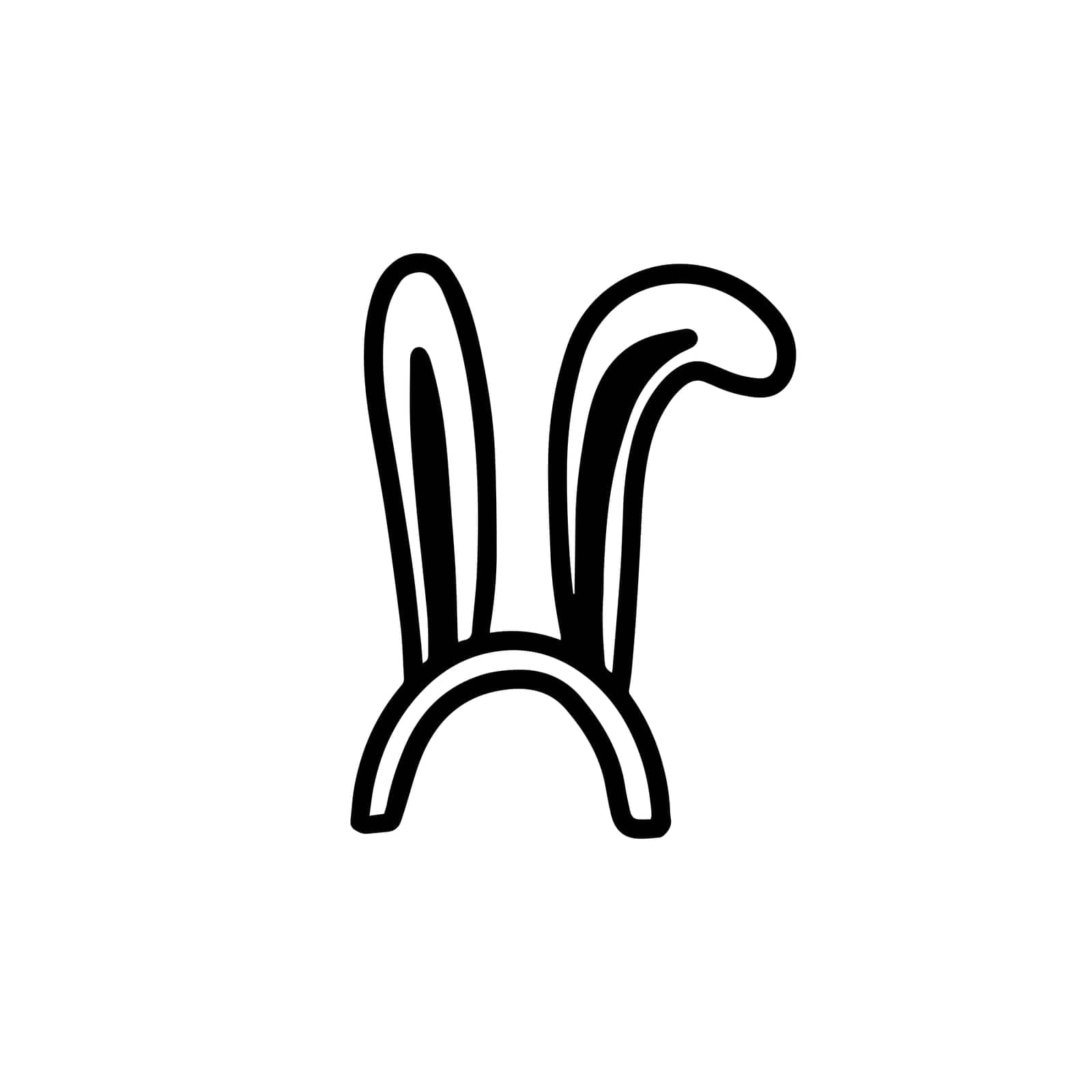 Cute rabbit ears hat. Bunny ears.doodle style by Dustick