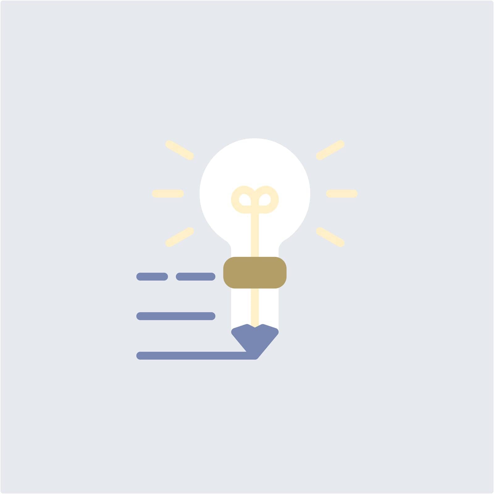This icon is suitable for representing creative ideas or inspiration in the design or product development process.