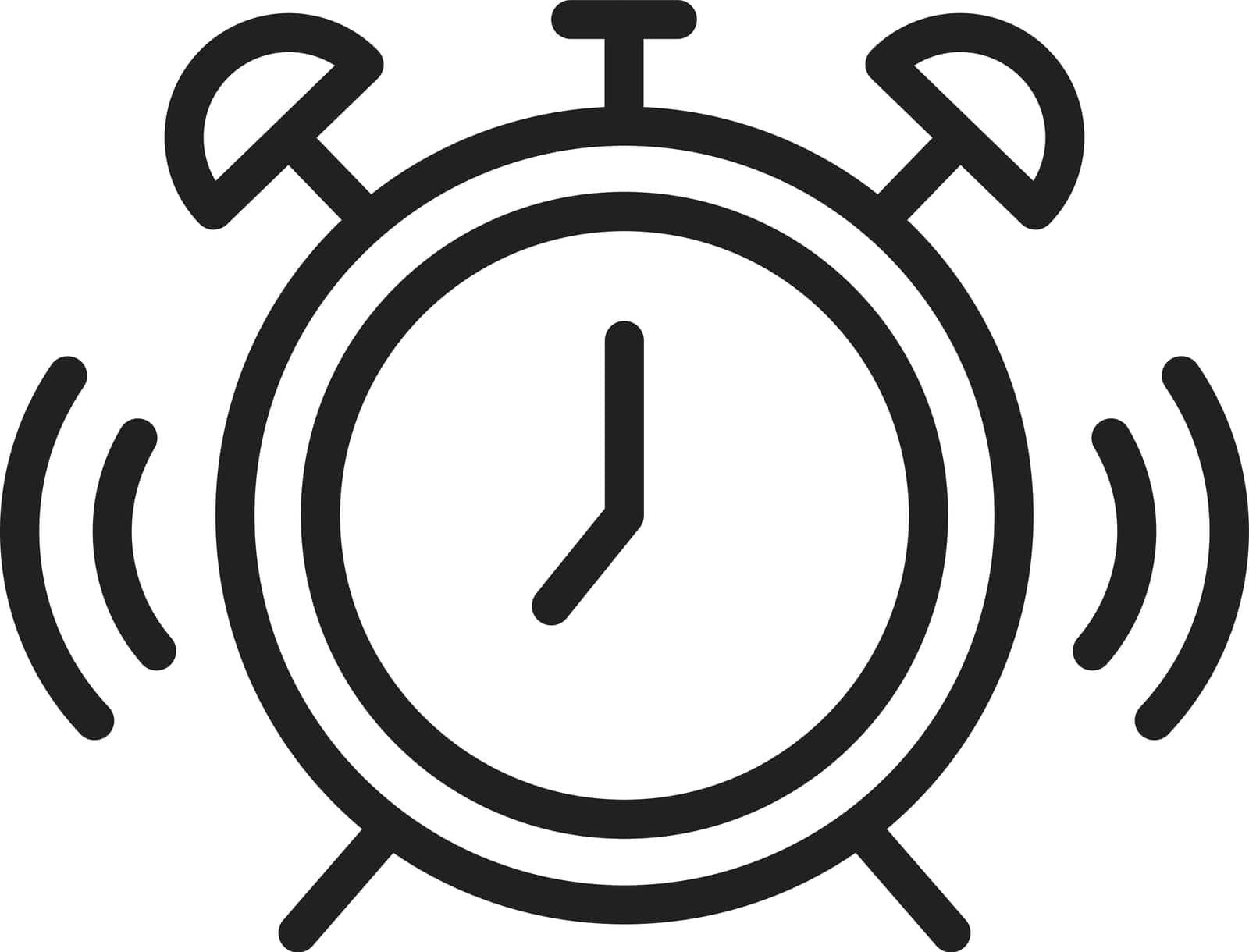 Alarm Clock Icon Image. by ICONBUNNY