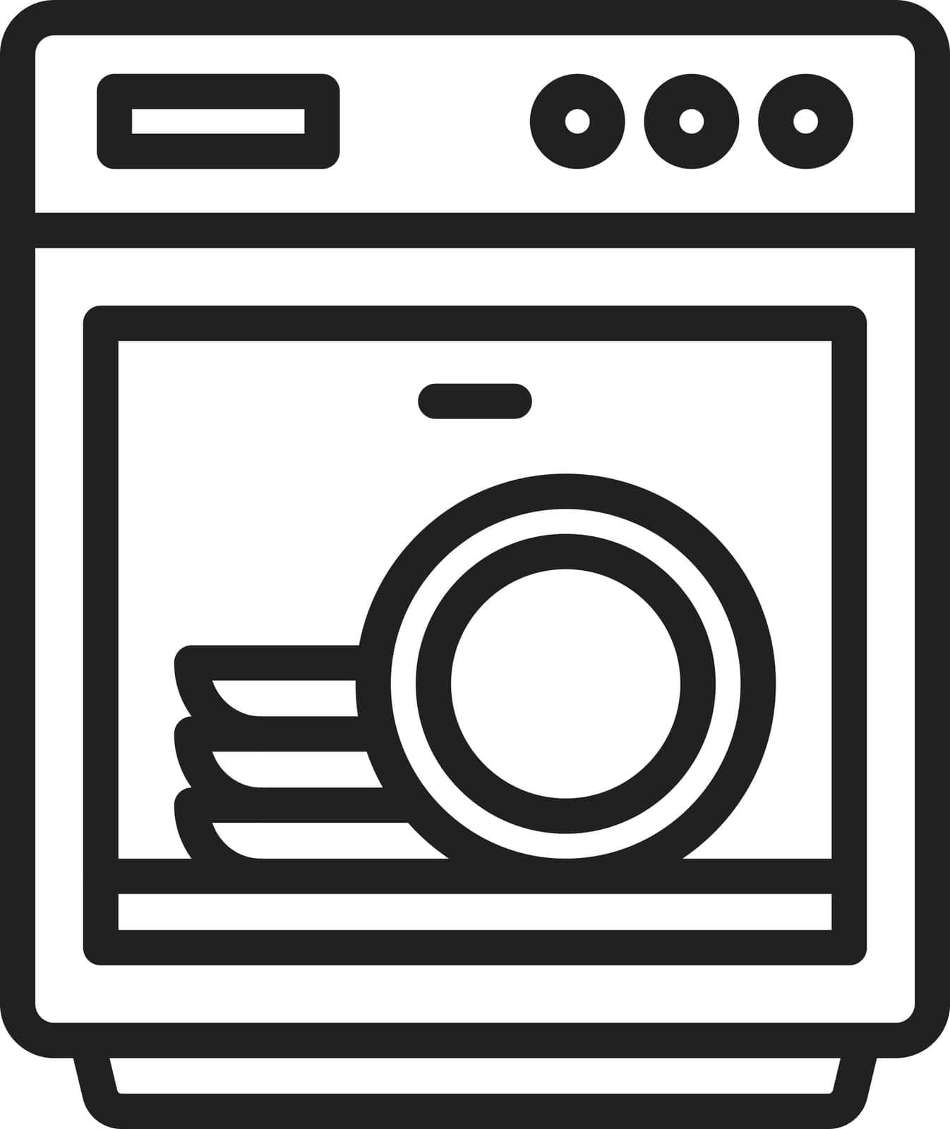 Dish Washer Icon image. Suitable for mobile application.