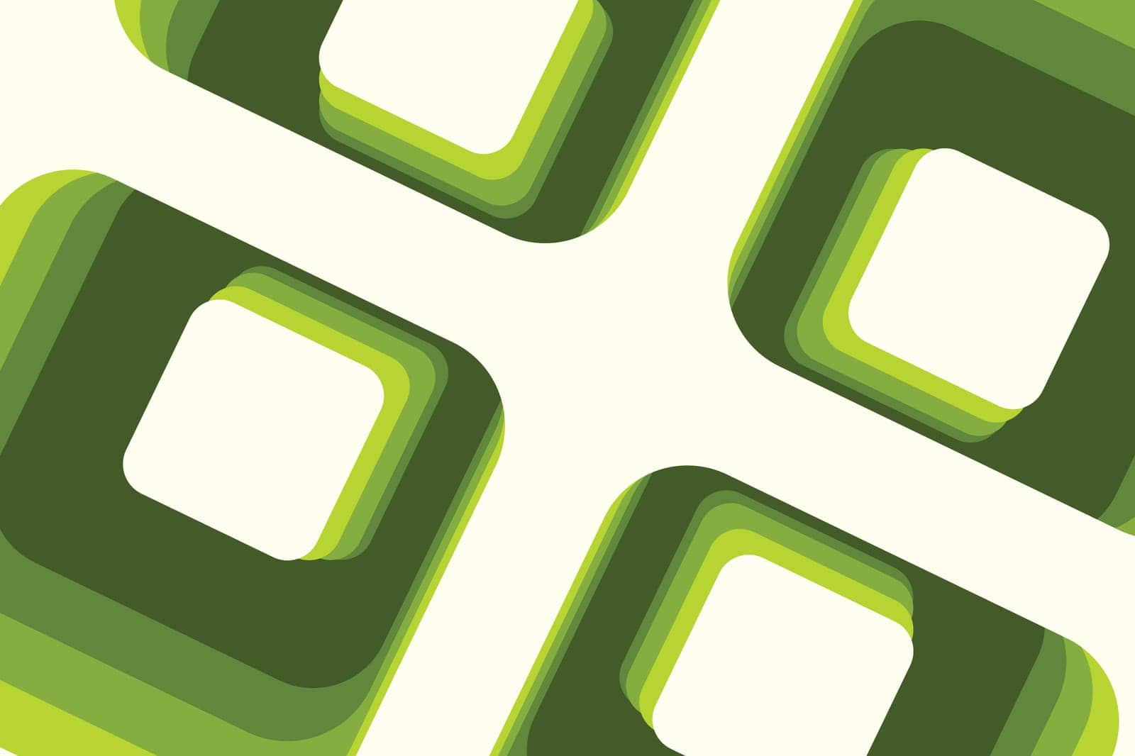 illustration of rounded rectangle background with some green shades of layers