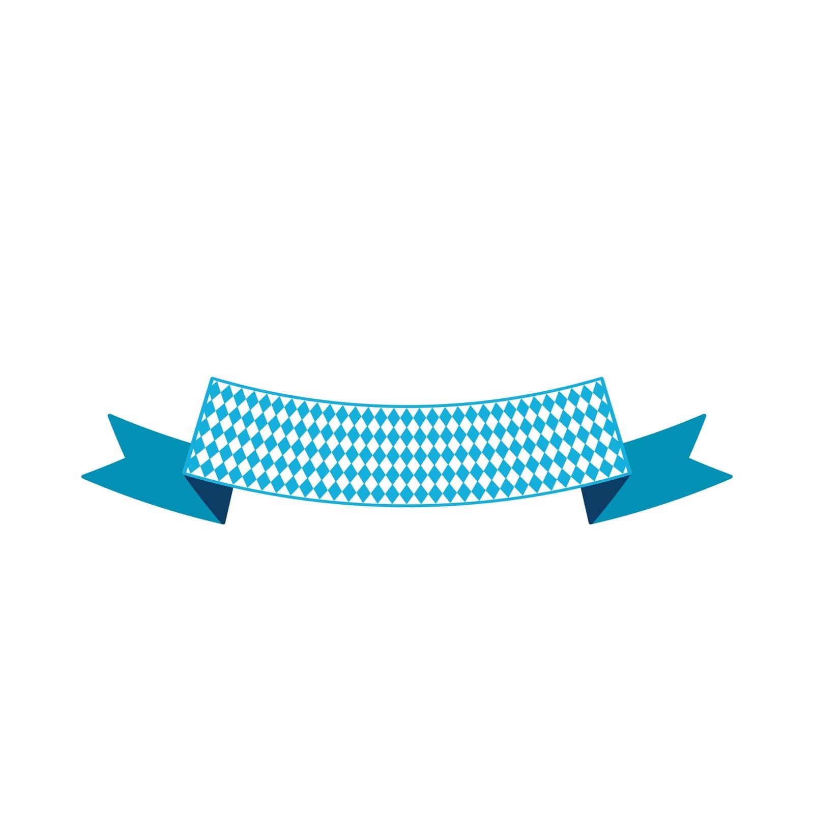 Ribbon banner with copyspace flat color illustration by barsrsind