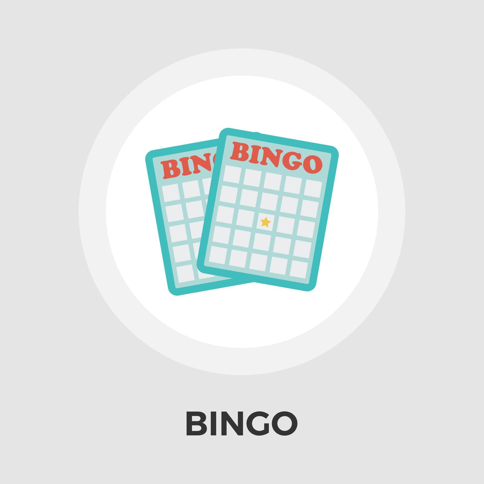 Bingo Icon Vector. Flat icon isolated on the white background. Editable EPS file. Vector illustration.