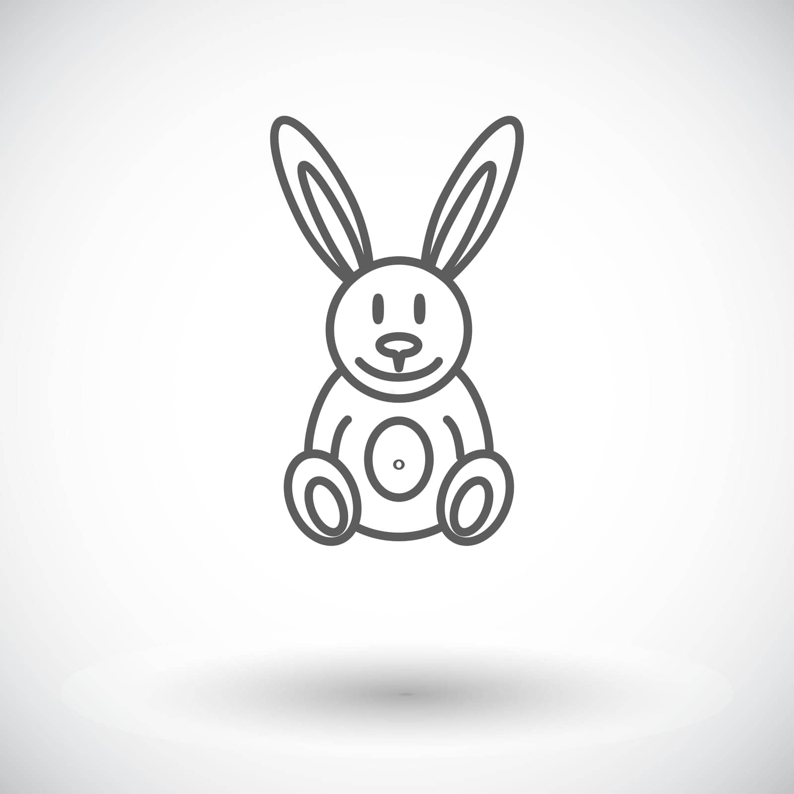 Rabbit icon. Thin line flat vector related icon for web and mobile applications. It can be used as - logo, pictogram, icon, infographic element. Vector Illustration.