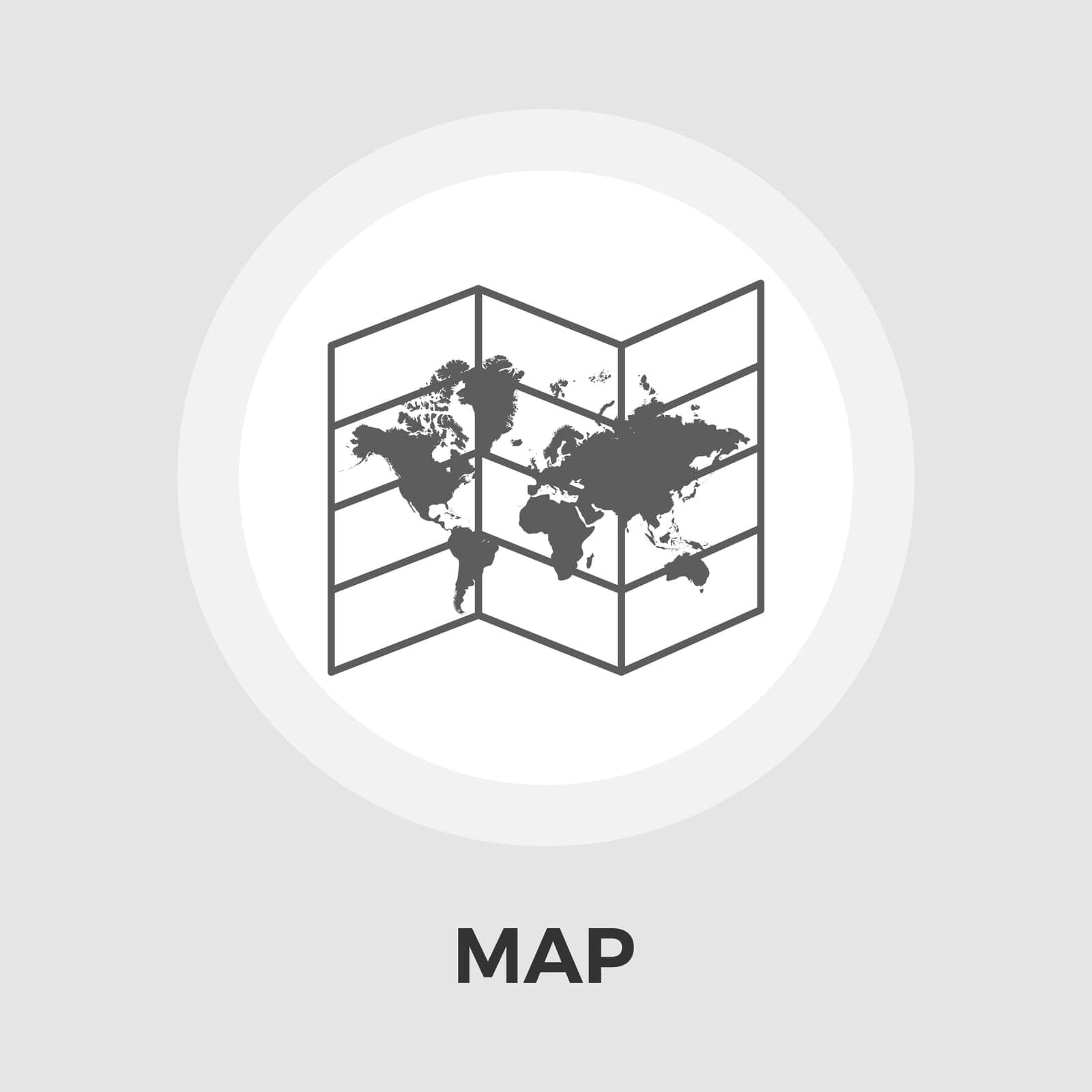 Map Icon Vector. Flat icon isolated on the white background. Editable EPS file. Vector illustration.